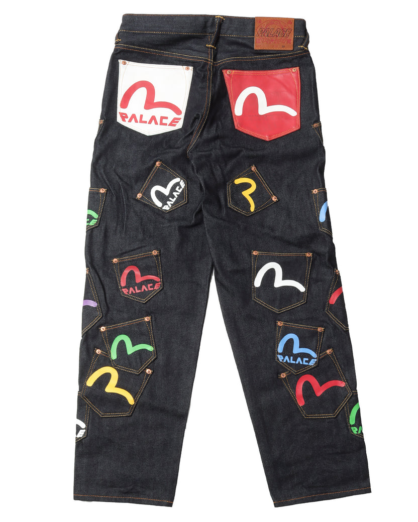 Palace Skateboard Evisu Multi-pocket Jeans