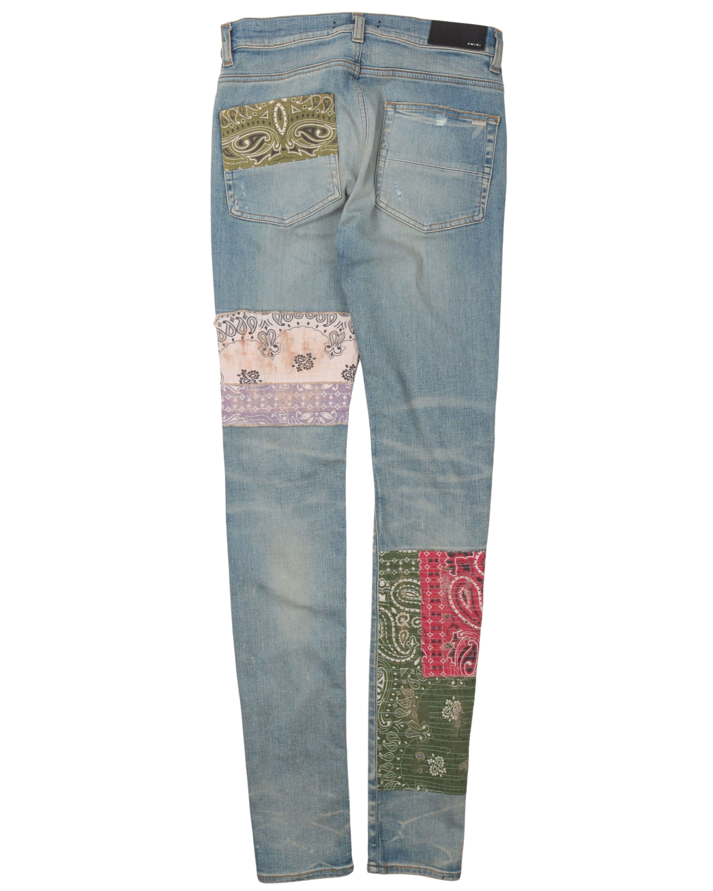 Bandana Patched Jeans