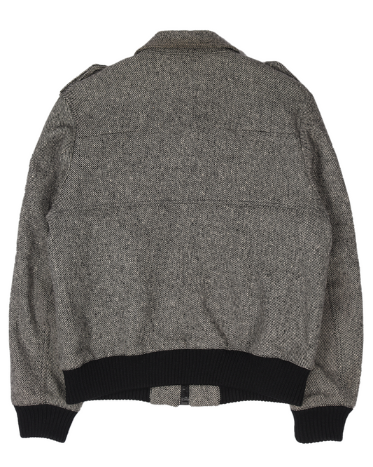 Hedi Slimane Wool Motorcycle Jacket