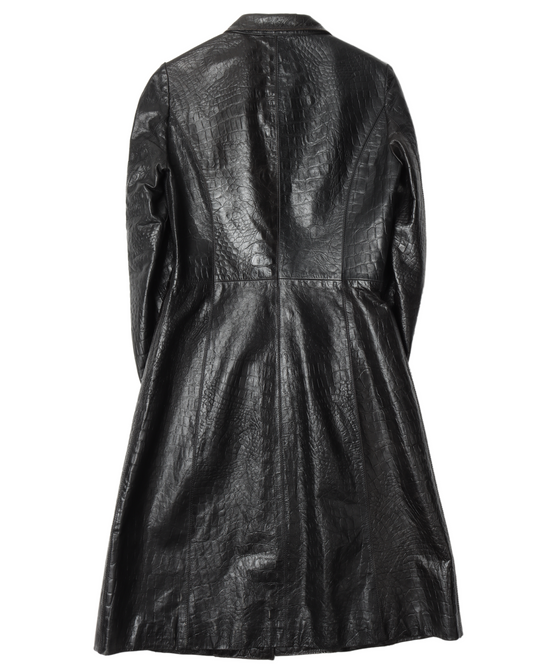 Crocodile Leather Coat