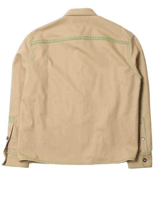 Button Up Shirt Green Stitching