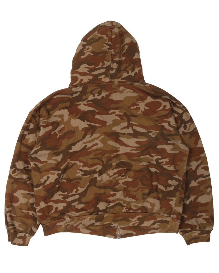 Celine Camo Hoodie Celine Loose Sweatshirt In Cotton Fleece Black