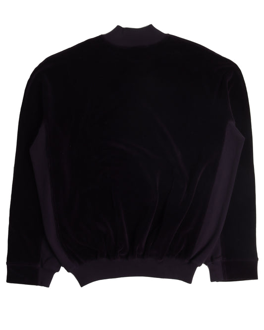 Purple Velvet Kimono Sweatshirt