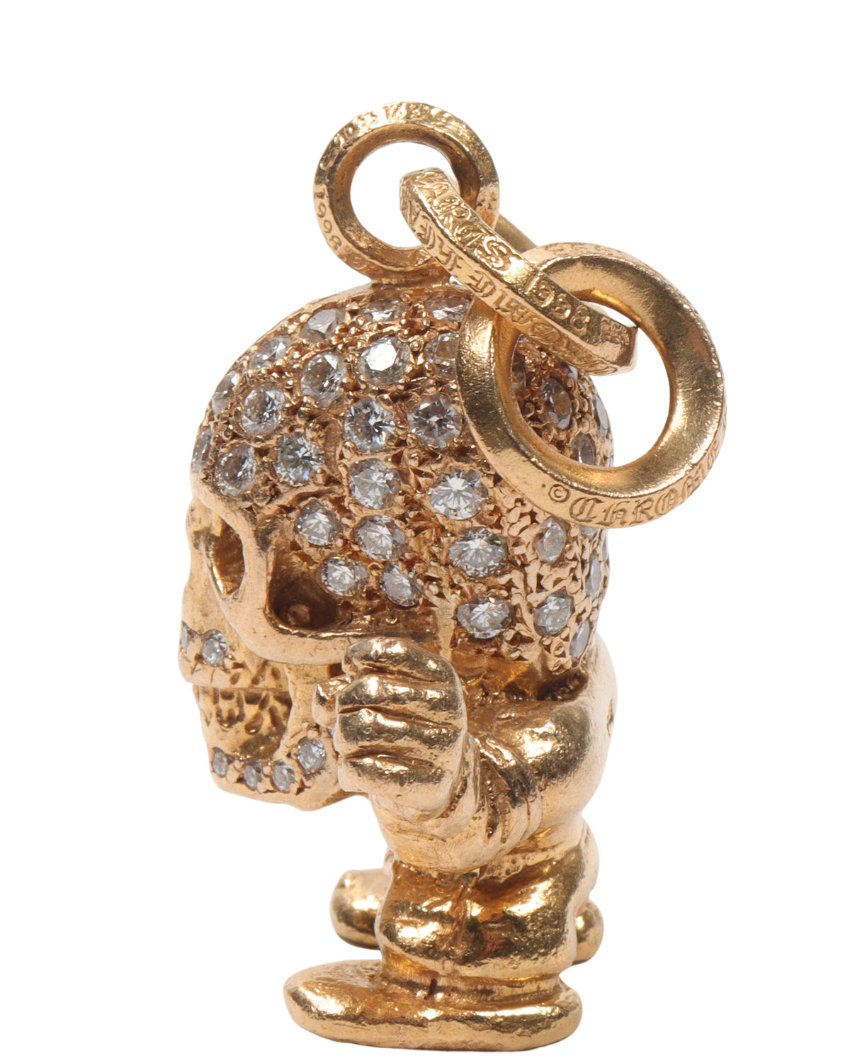 "Harris Teeter" 22k Yellow Gold & Diamond Foti Pendant