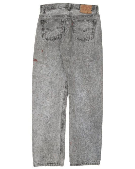 Levi's Acid-Washed 501 Paint Splatter Jeans