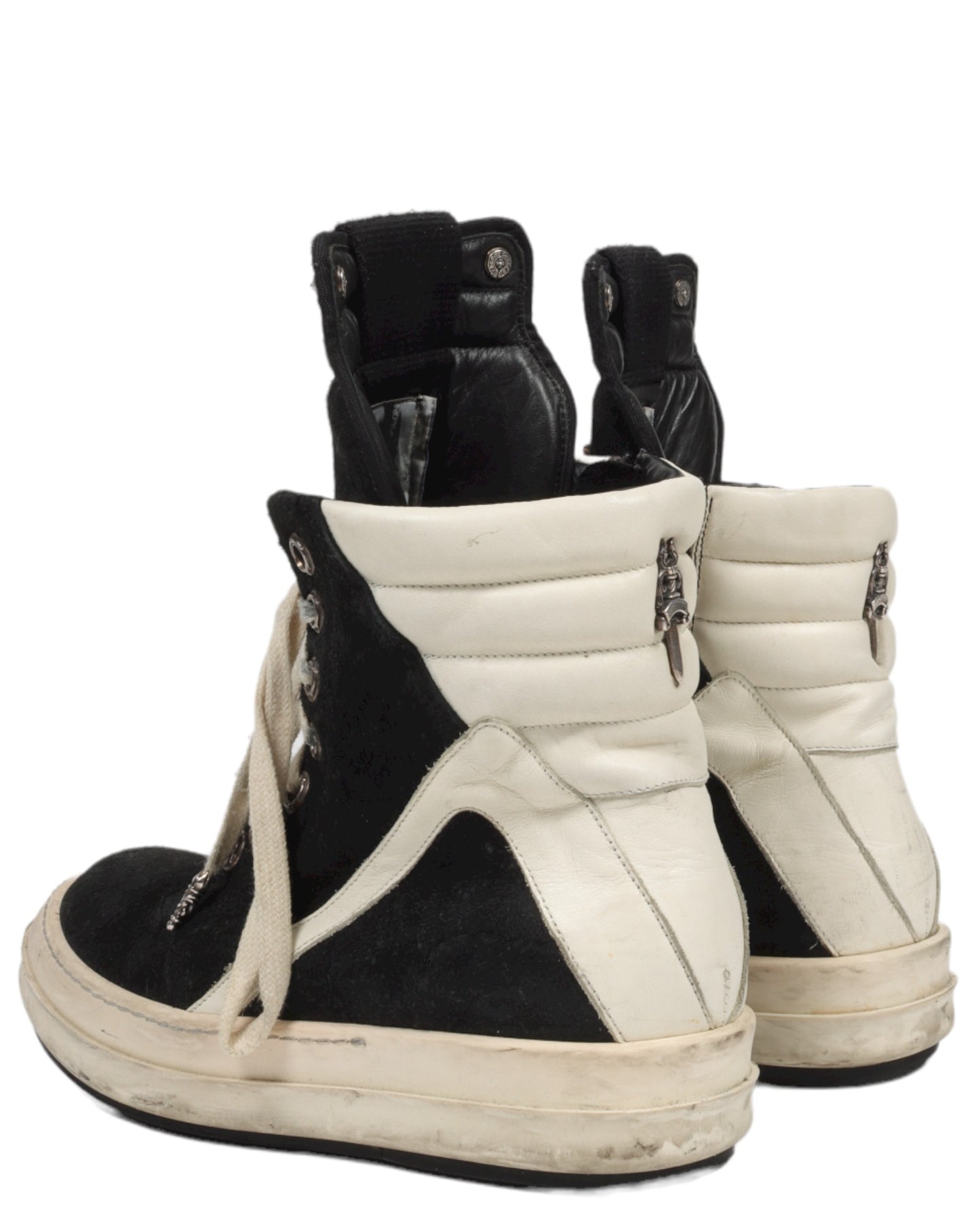 Rick Owens Embellished Suede Geobasket Sneakers