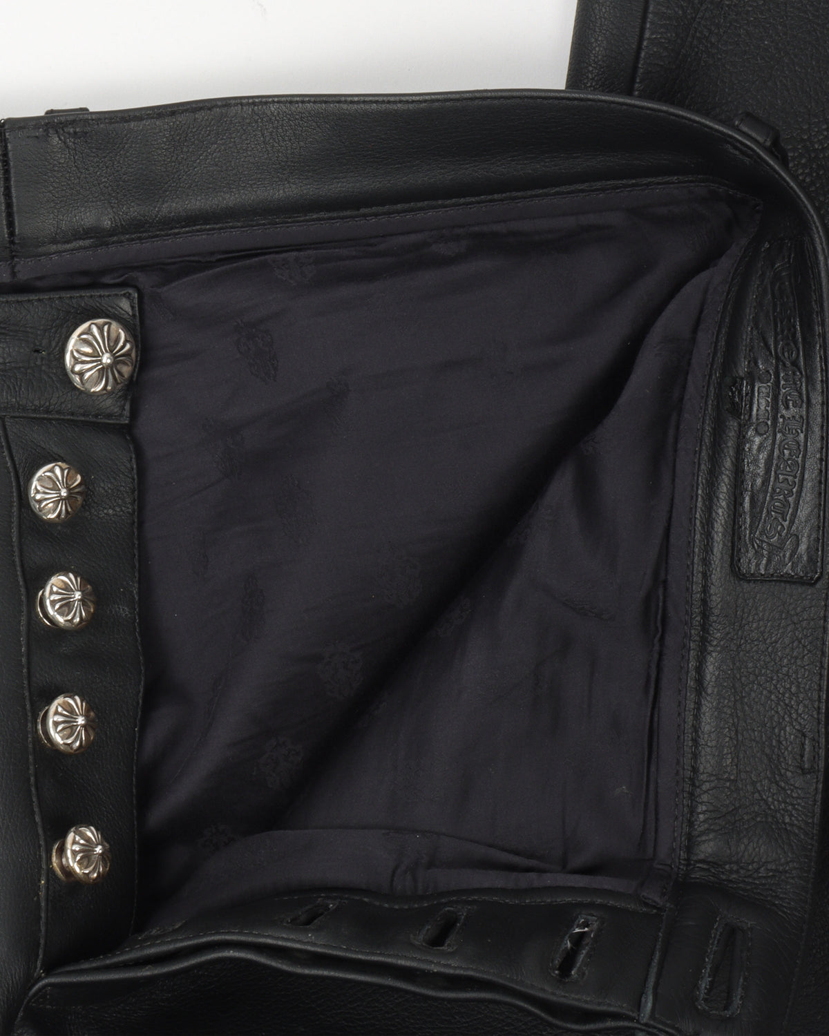 Leather Cross Leather Pants