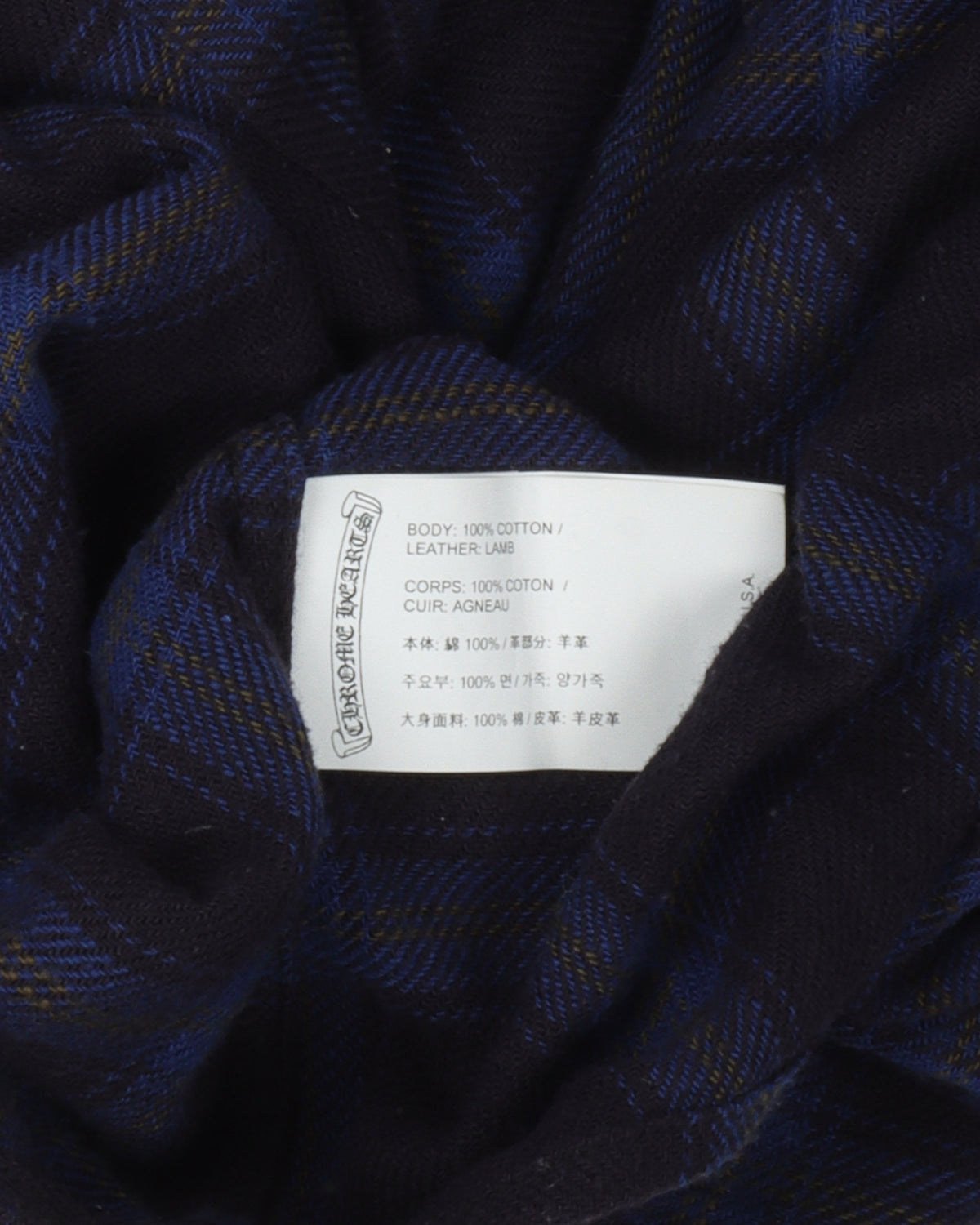 Leather Cross Sleeve Flannel