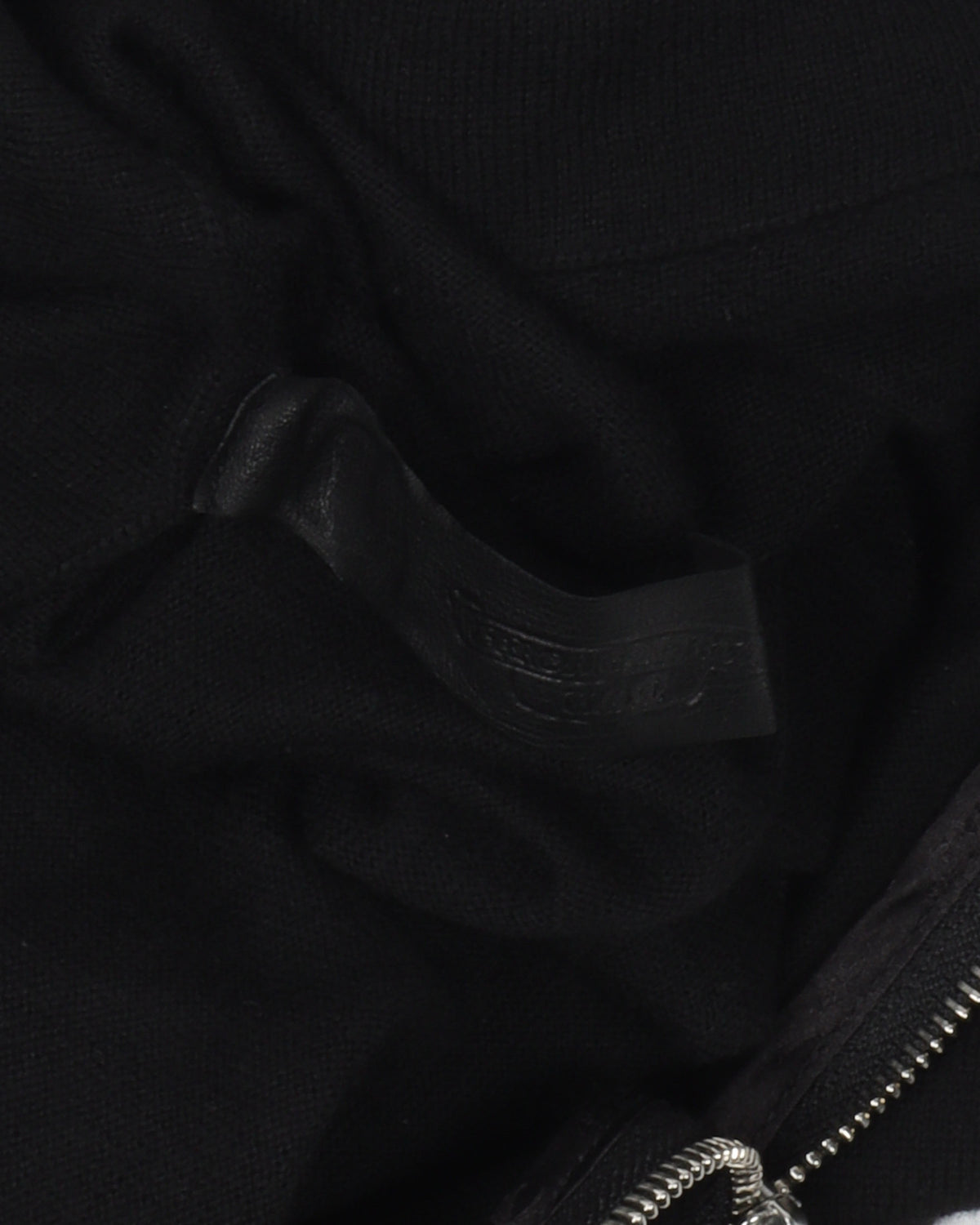Leather Front Patch Half Zip