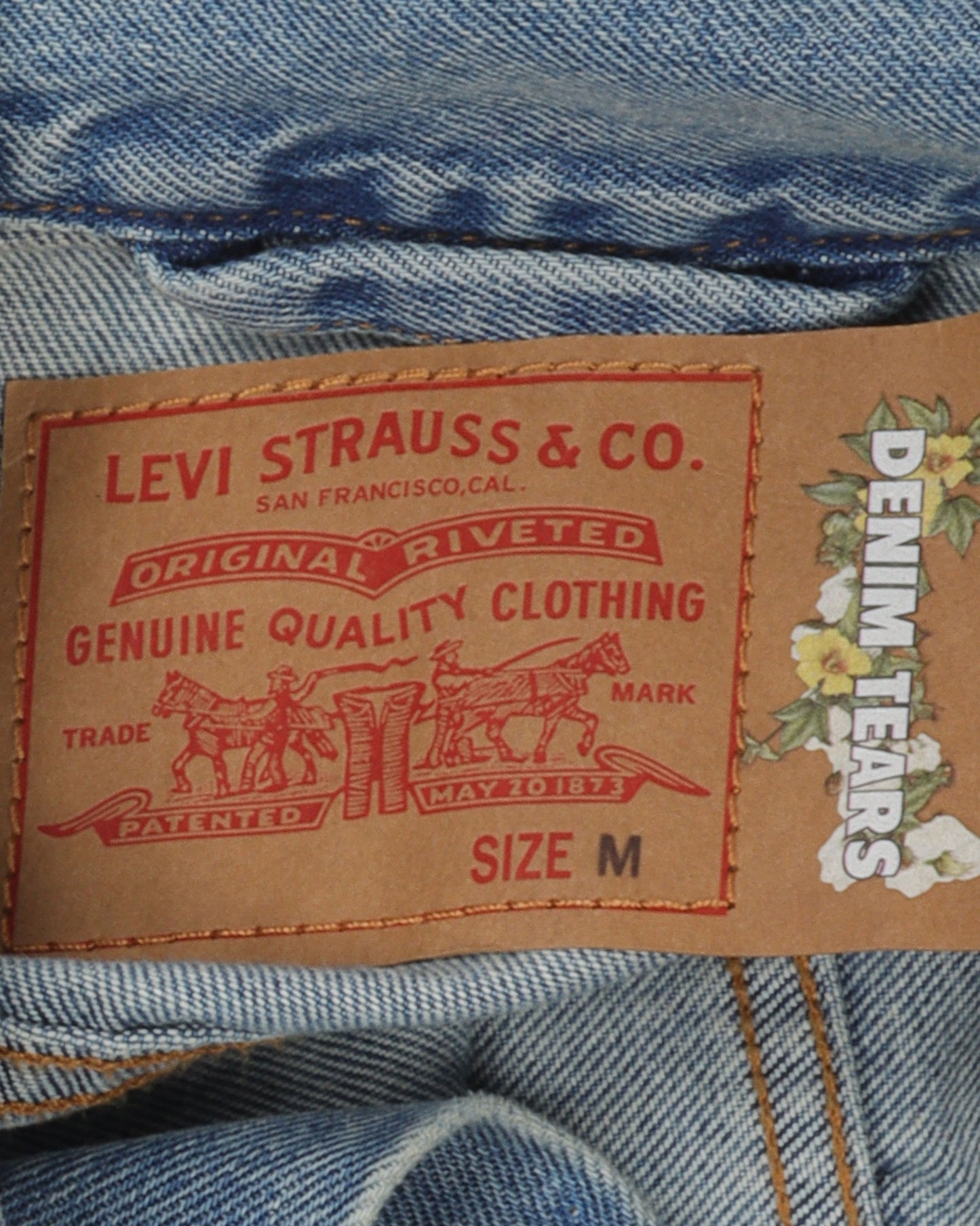 Cotton Wreath Levi Denim Trucker Jacket