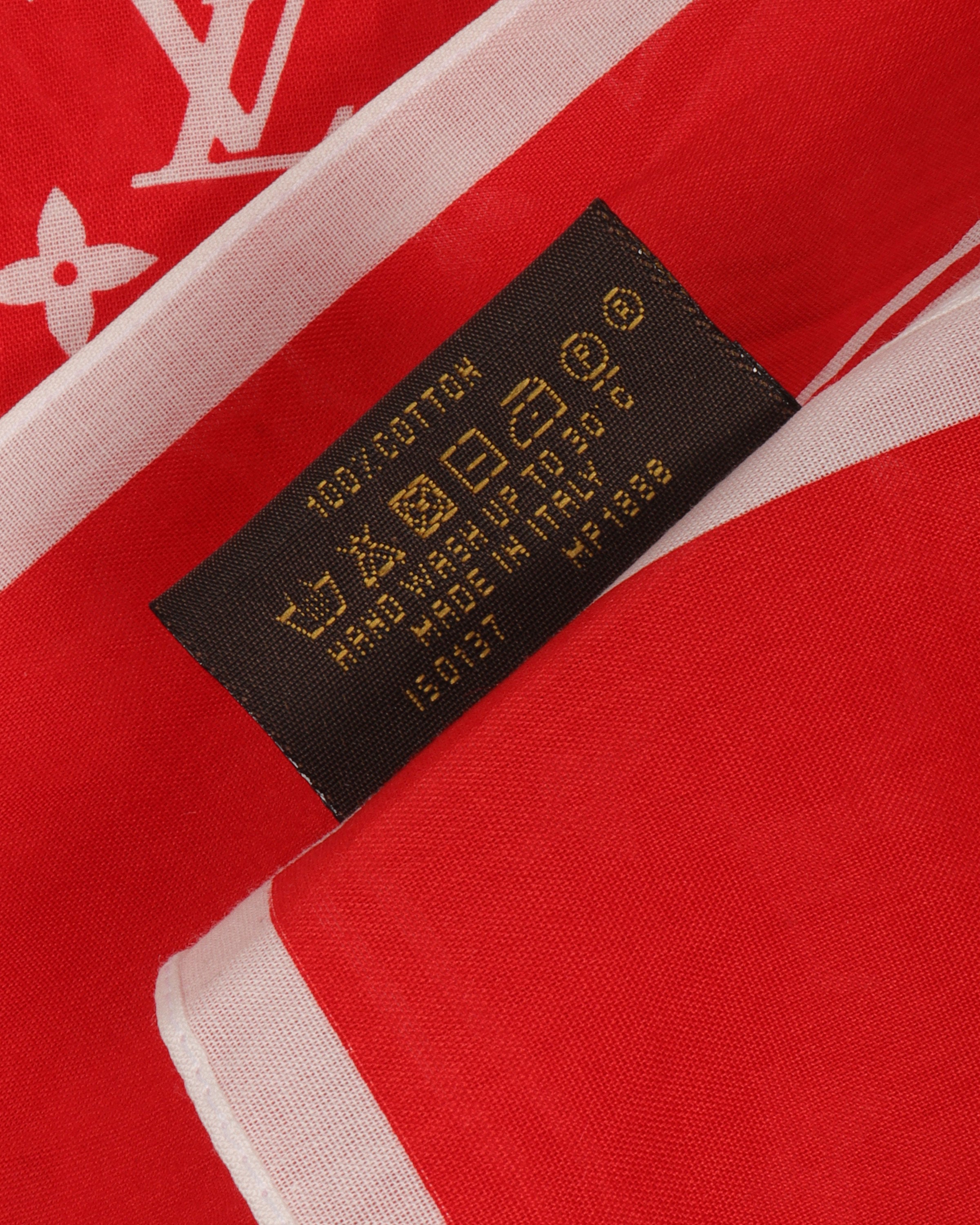 Supreme Louis Vuitton X Supreme Red Monogram Scarf