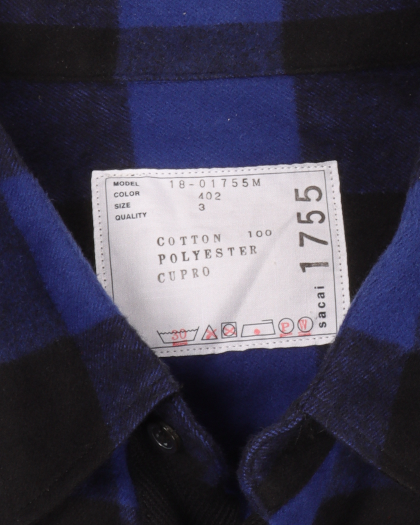 Embroidered Gingham Check Flannel Shirt