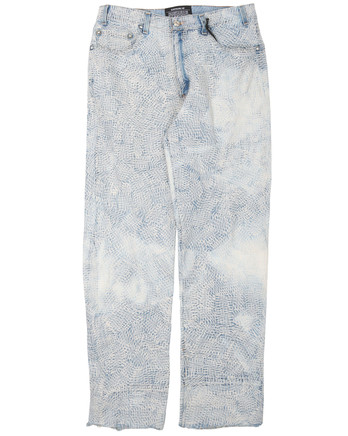 Circus Stitch White Jeans