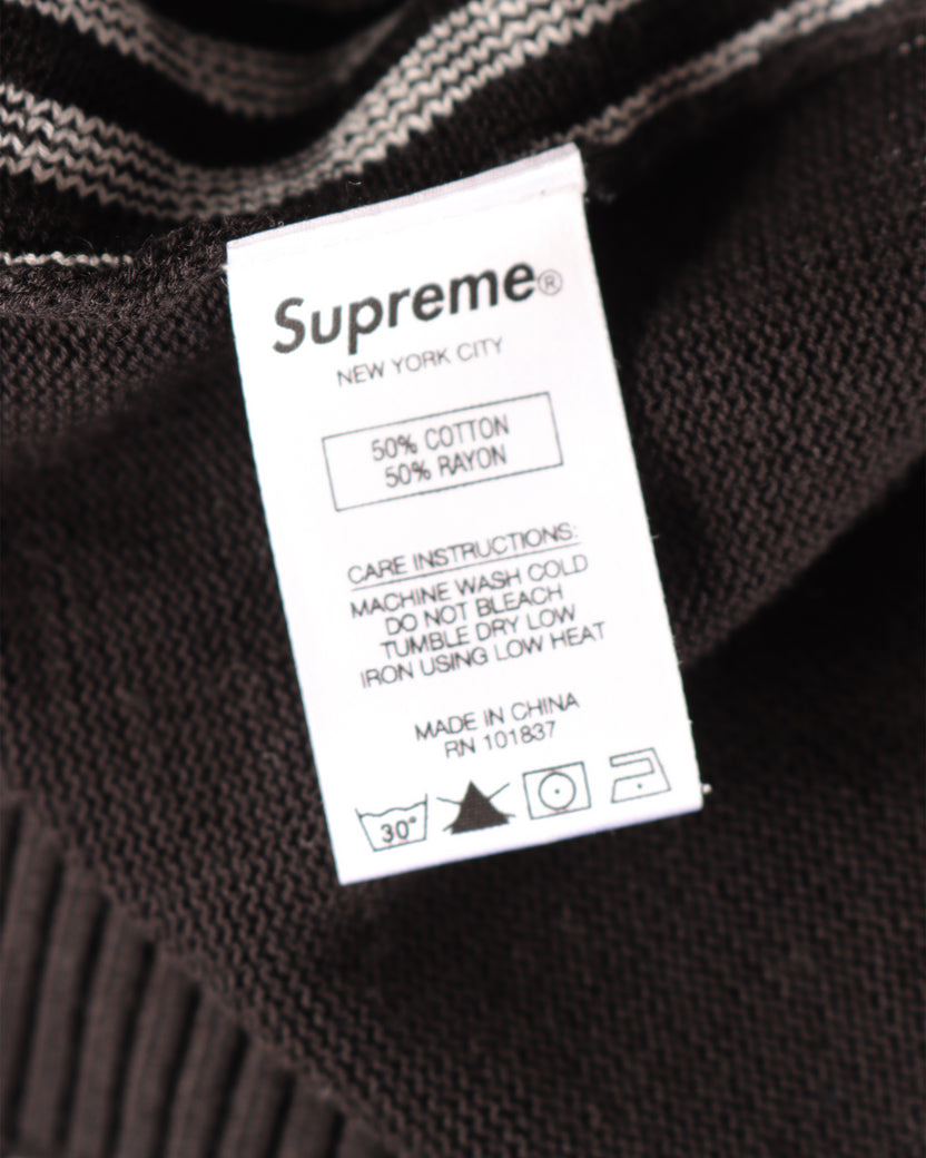 Supreme Dashes Zip Up Knit Polo