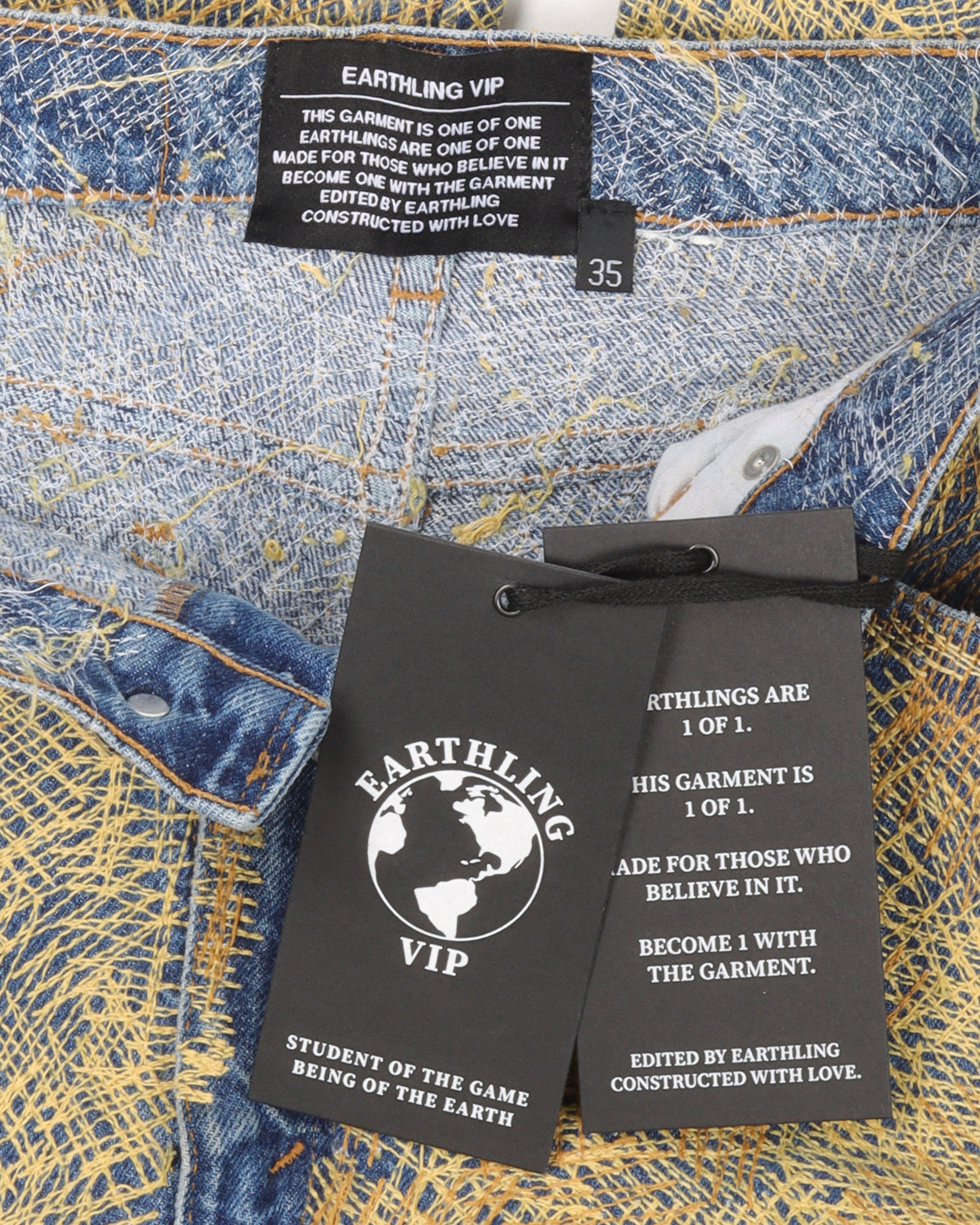 Earthling VIP Circus Stitch Yellow Jeans – Justin Reed