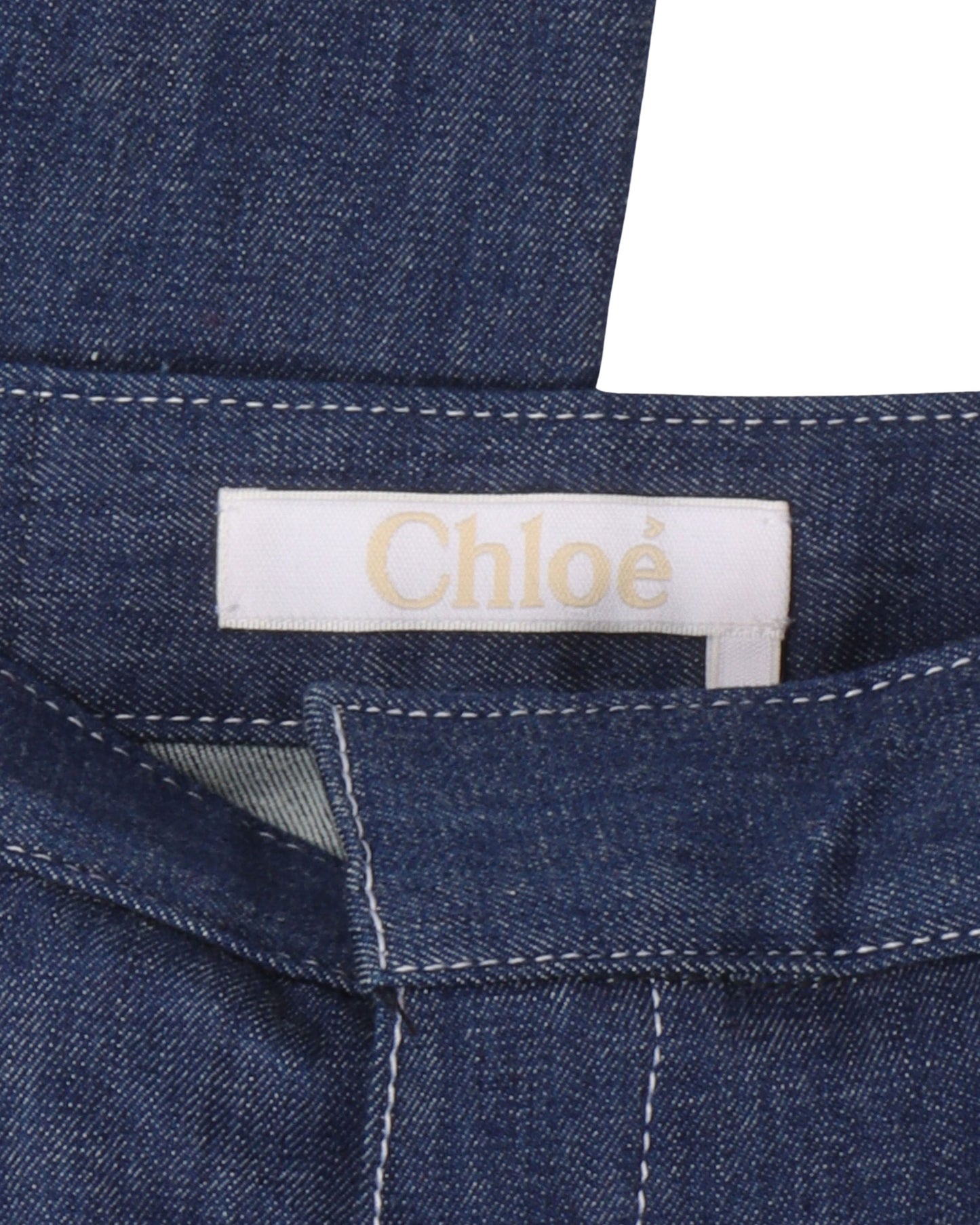 Contrast Stitched Split Bellbottom Flare Jeans