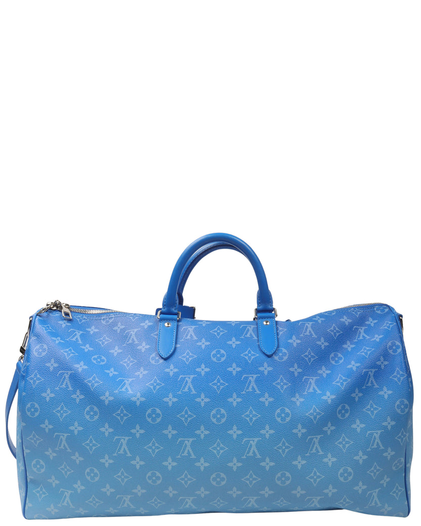 Louis Vuitton Keepall Bandouliere Bag Limited Edition Monogram Clouds 50  Blue 2256231