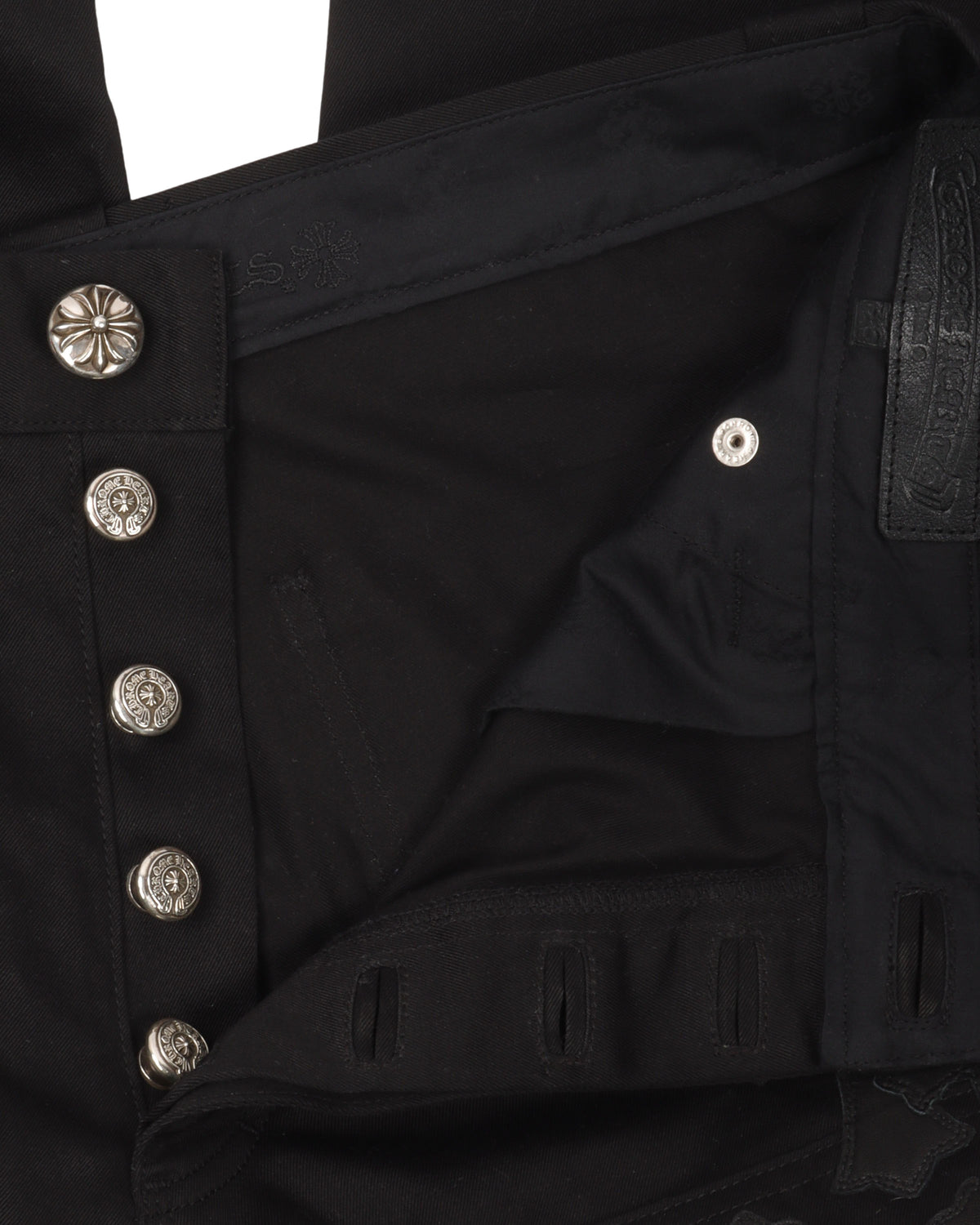 Leather Cross Double Knee Pants