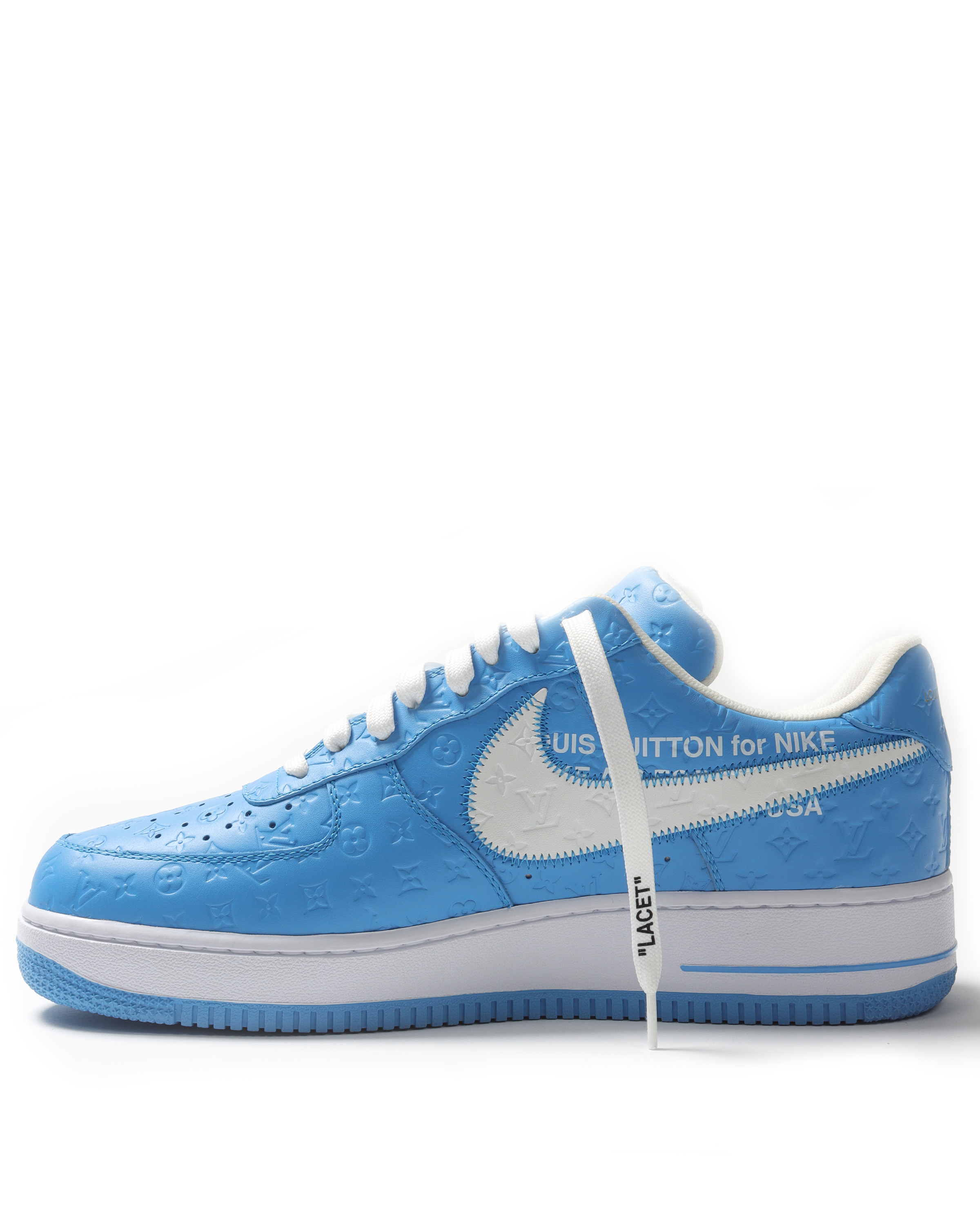 Louis Vuitton Nike Air Force 1 Low By Virgil Abloh White Blue – YankeeKicks  Online