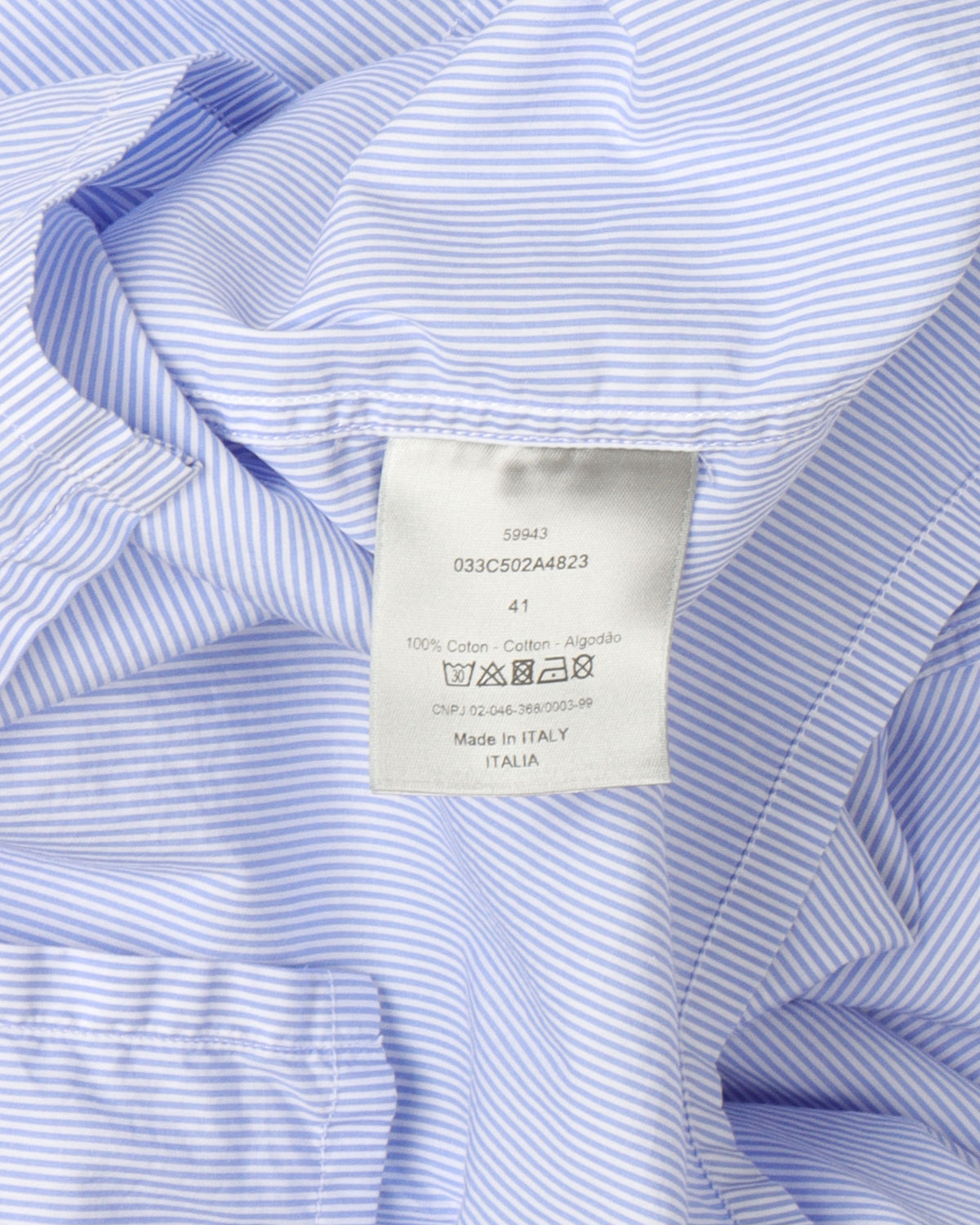 Air Dior Pinstripe Short Sleeve Shirt
