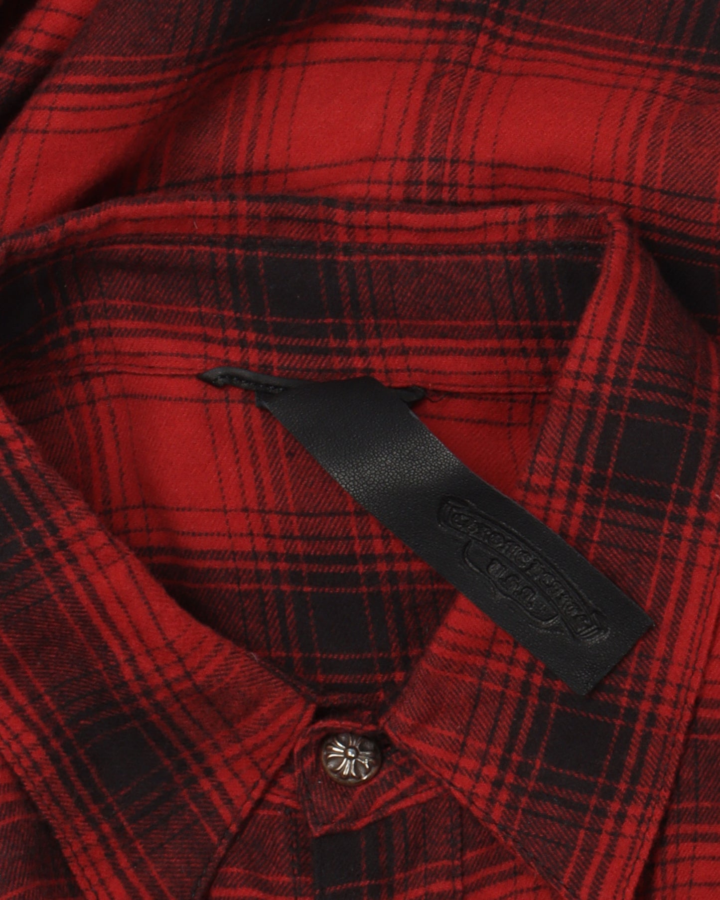 Leather Cross Flannel Shirt