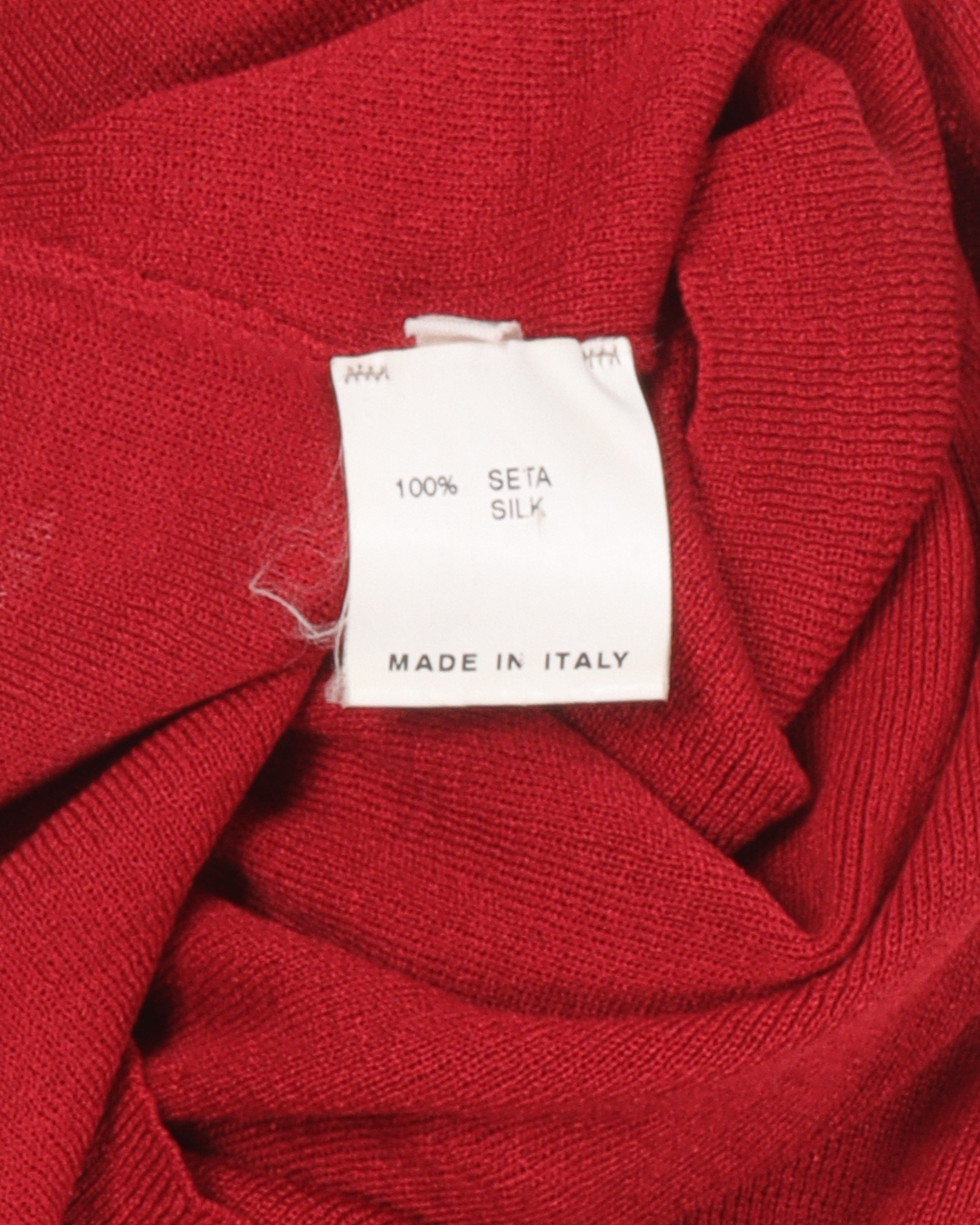 Tom Ford Era Silk Knit Long Sleeve V-Neck Top