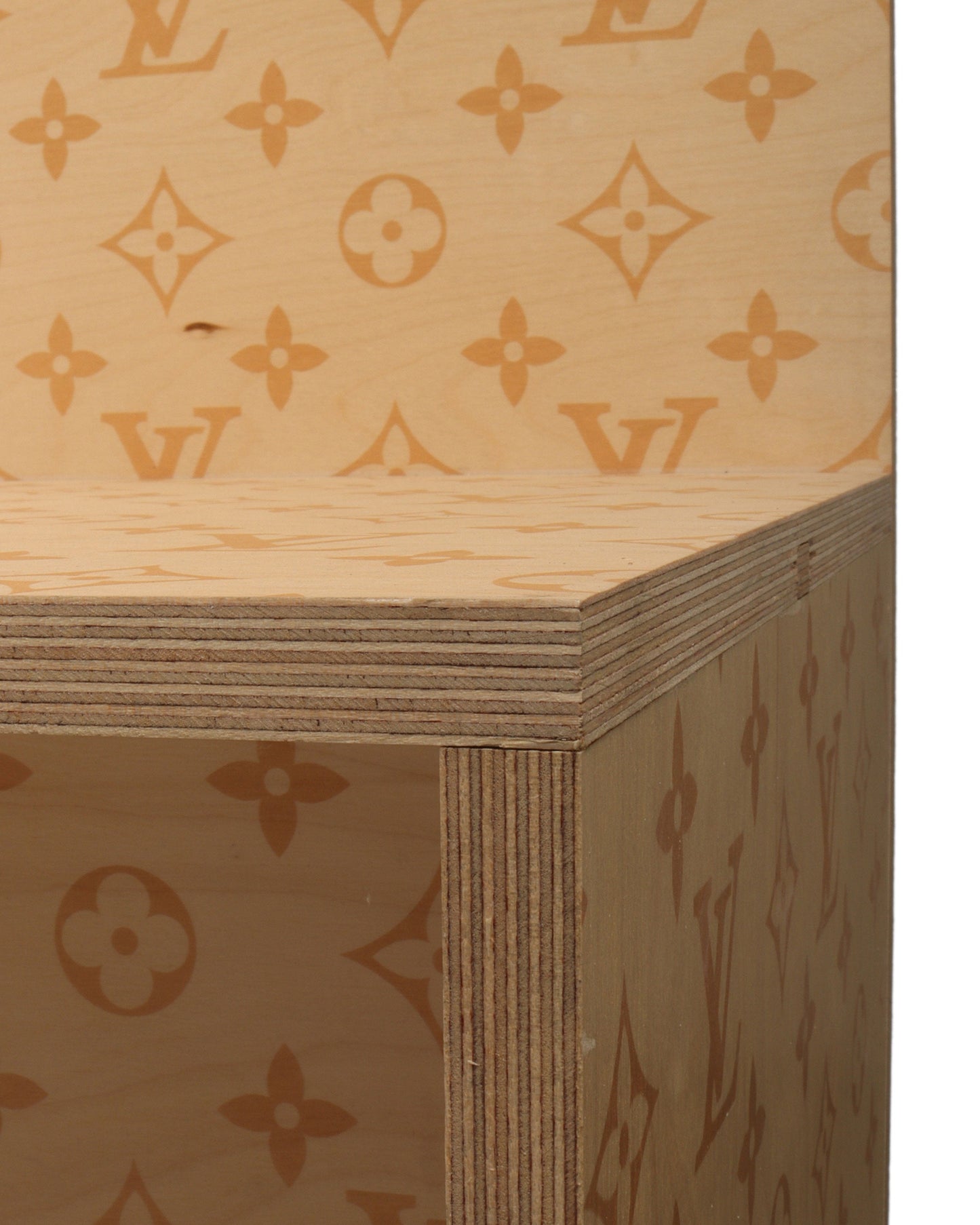 SS22 Runway "Yin & Yang" Monogram Wooden Bench