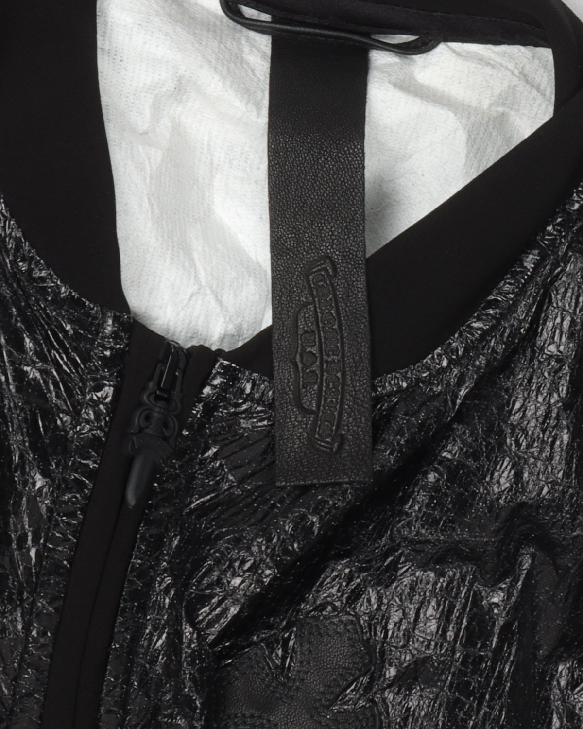 Patient Leather Track Jacket With Leather Cross