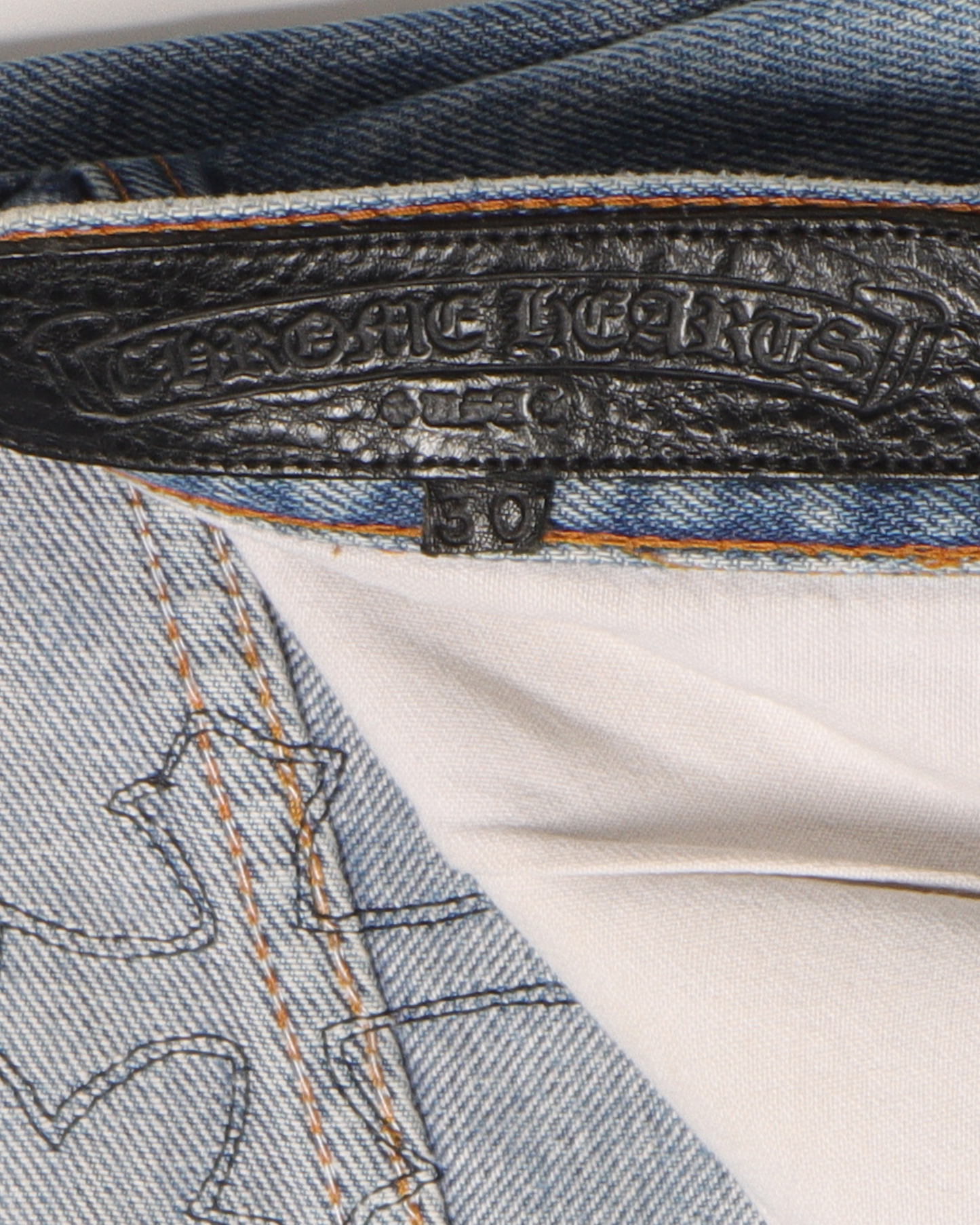 Black Crosses Light Blue Jeans