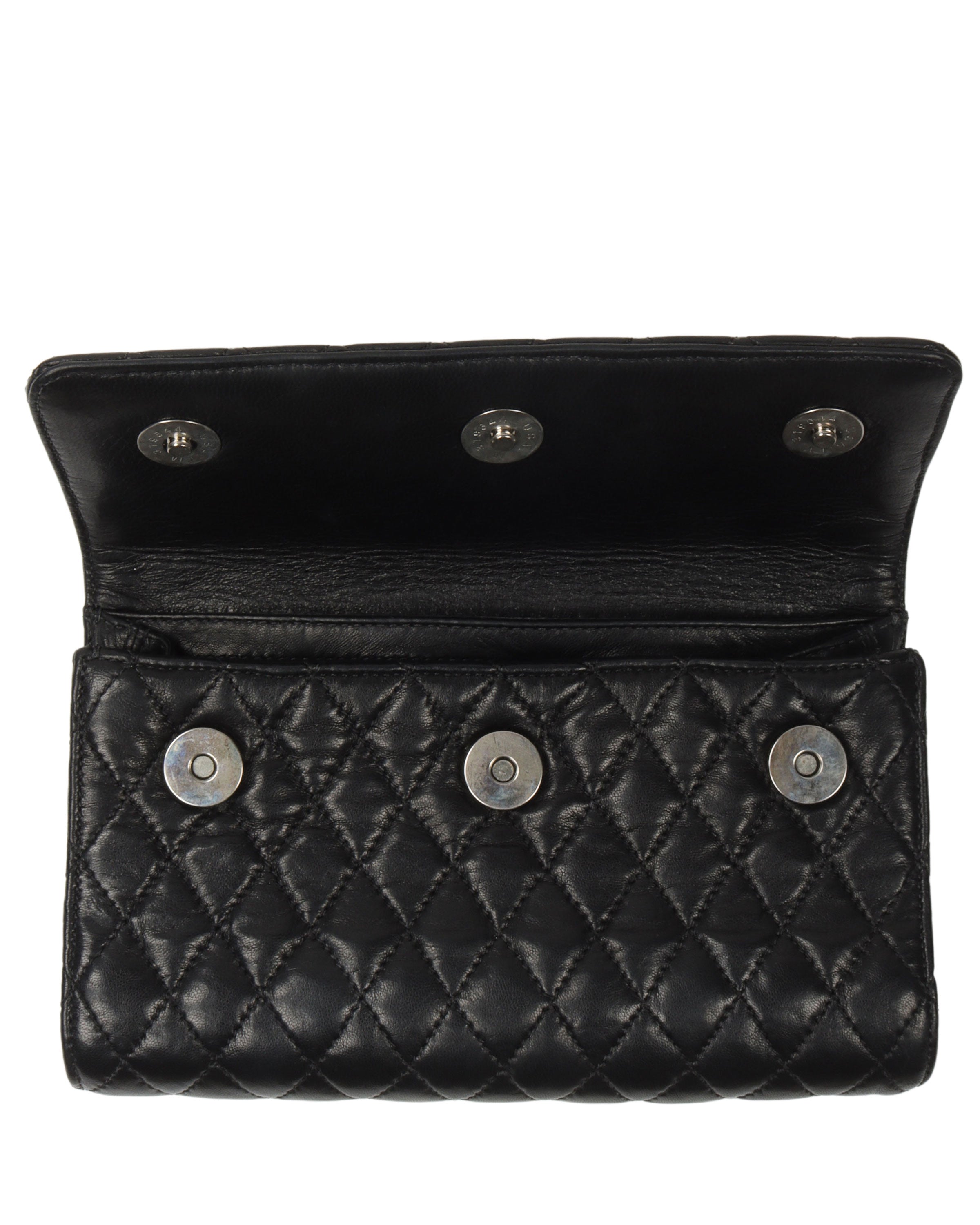 Quilted Leather "Fleur De Lis" Folding Wallet