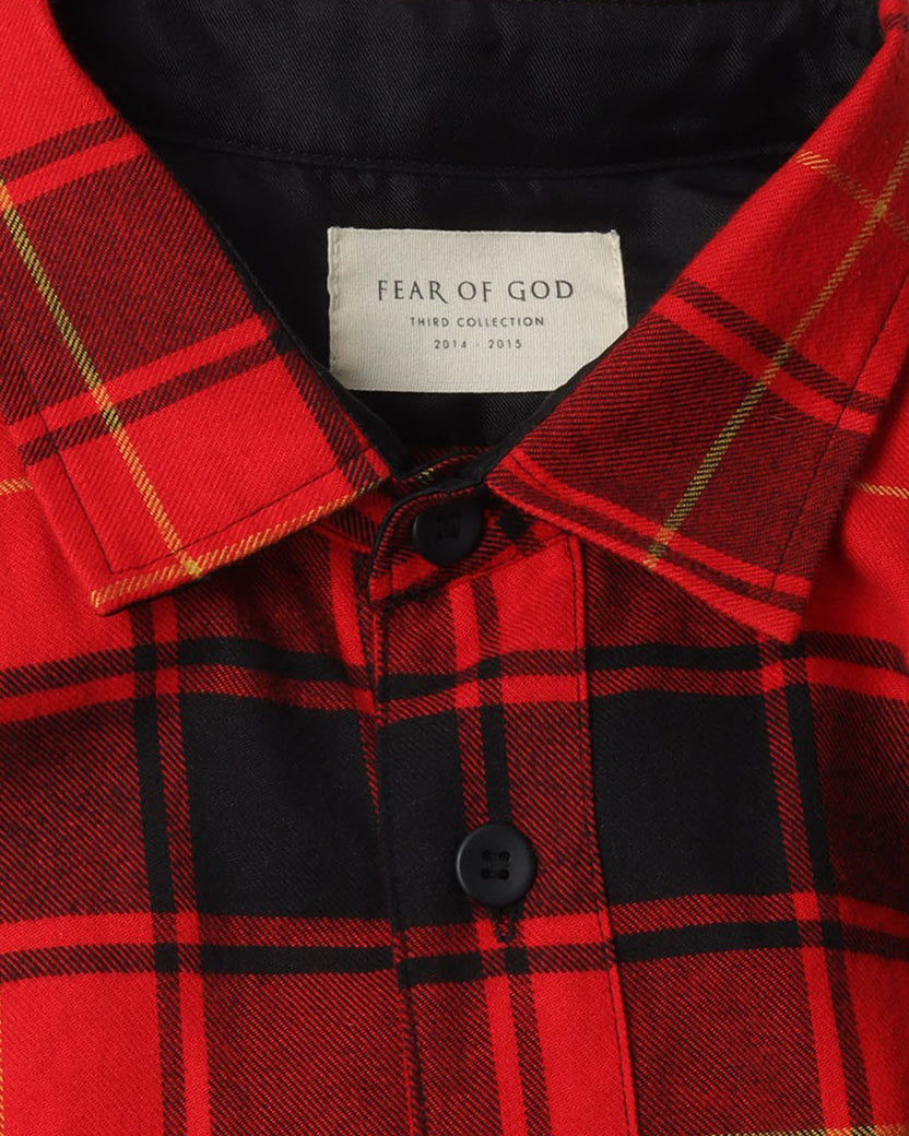 Third Collection Back Zip Flannel Shirt