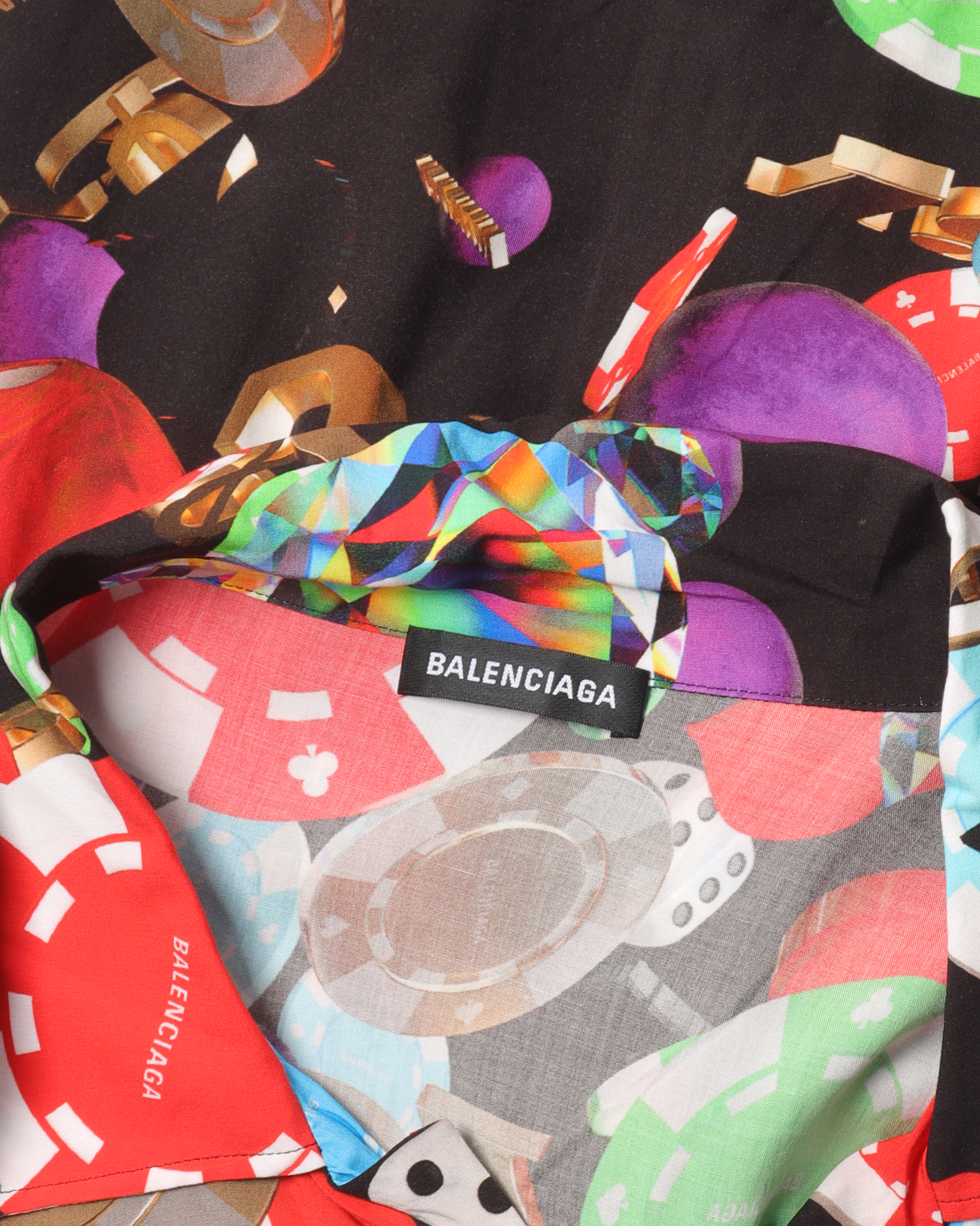 Balenciaga top poker shirt