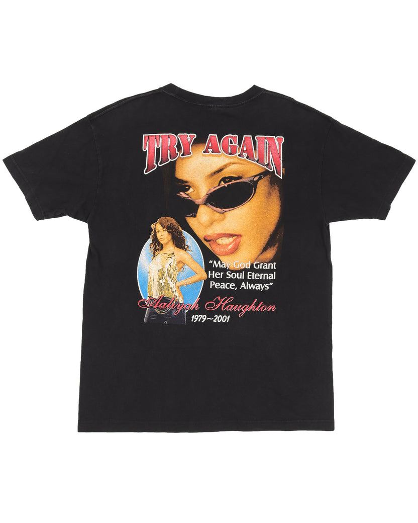 Aaliyah 'Try Again' Tribute Graphic Print T-Shirt