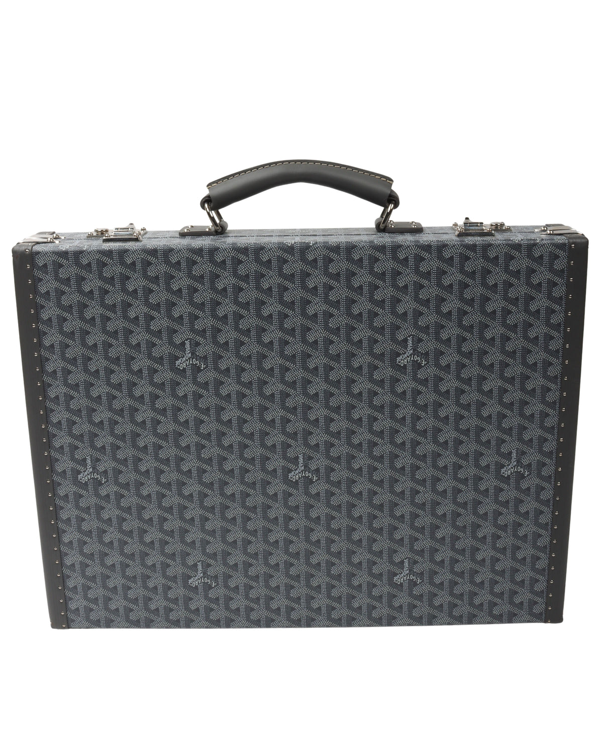 Chevron Coated Canvas Mallette Manoir Briefcase