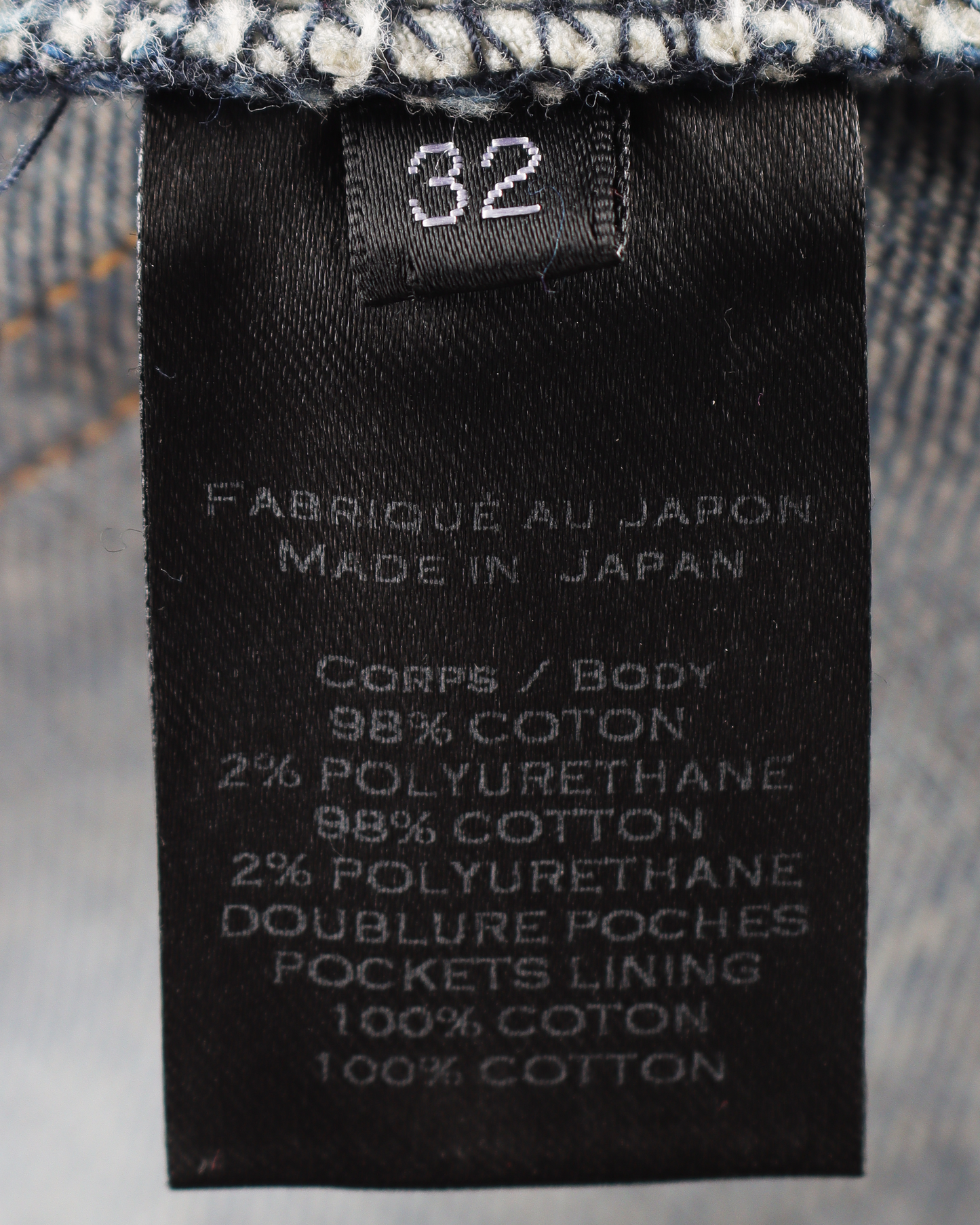 Slim Cut Faded And Ridged Denim