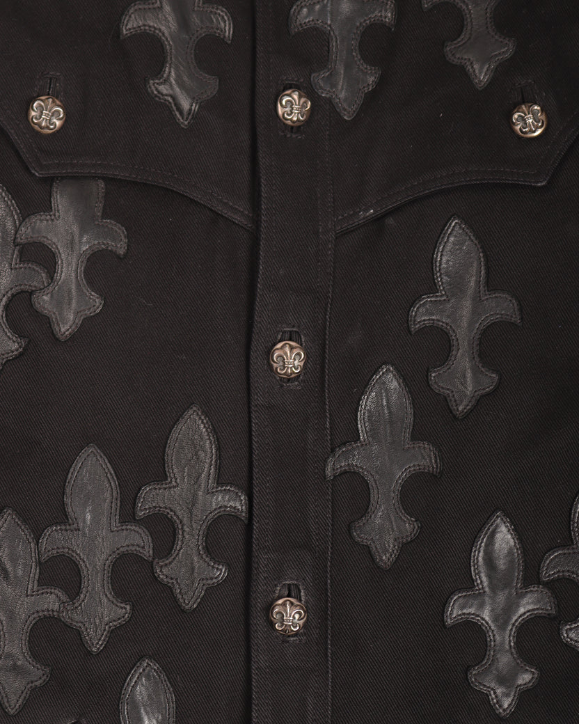 Fleur-de-lis 97 Patch Black Denim Jacket