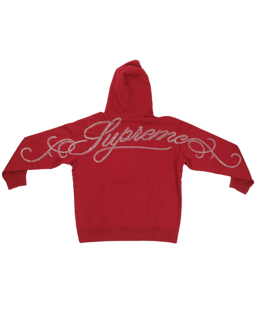 Supreme rhinestone script hooded Outlet