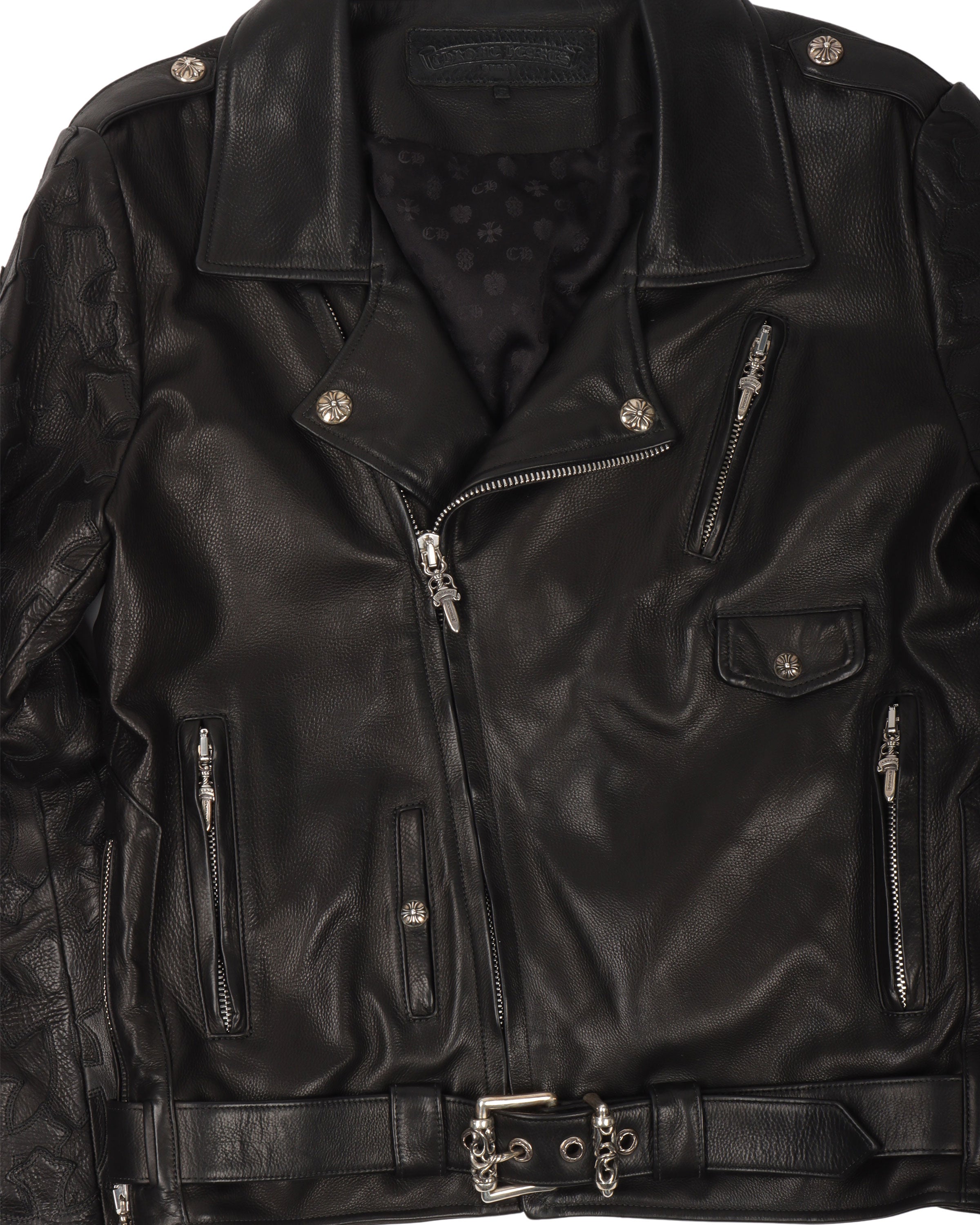 Cross Patch Leather Perfecto Jacket