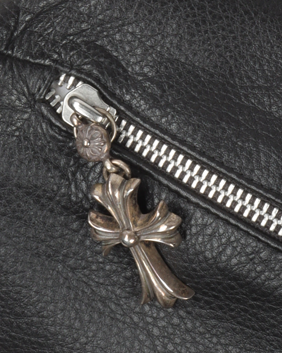 Leather Cross Patch Pillow