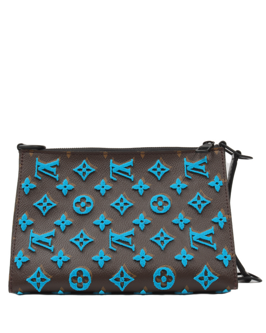 Monogram Tuffetage Triangle Messenger