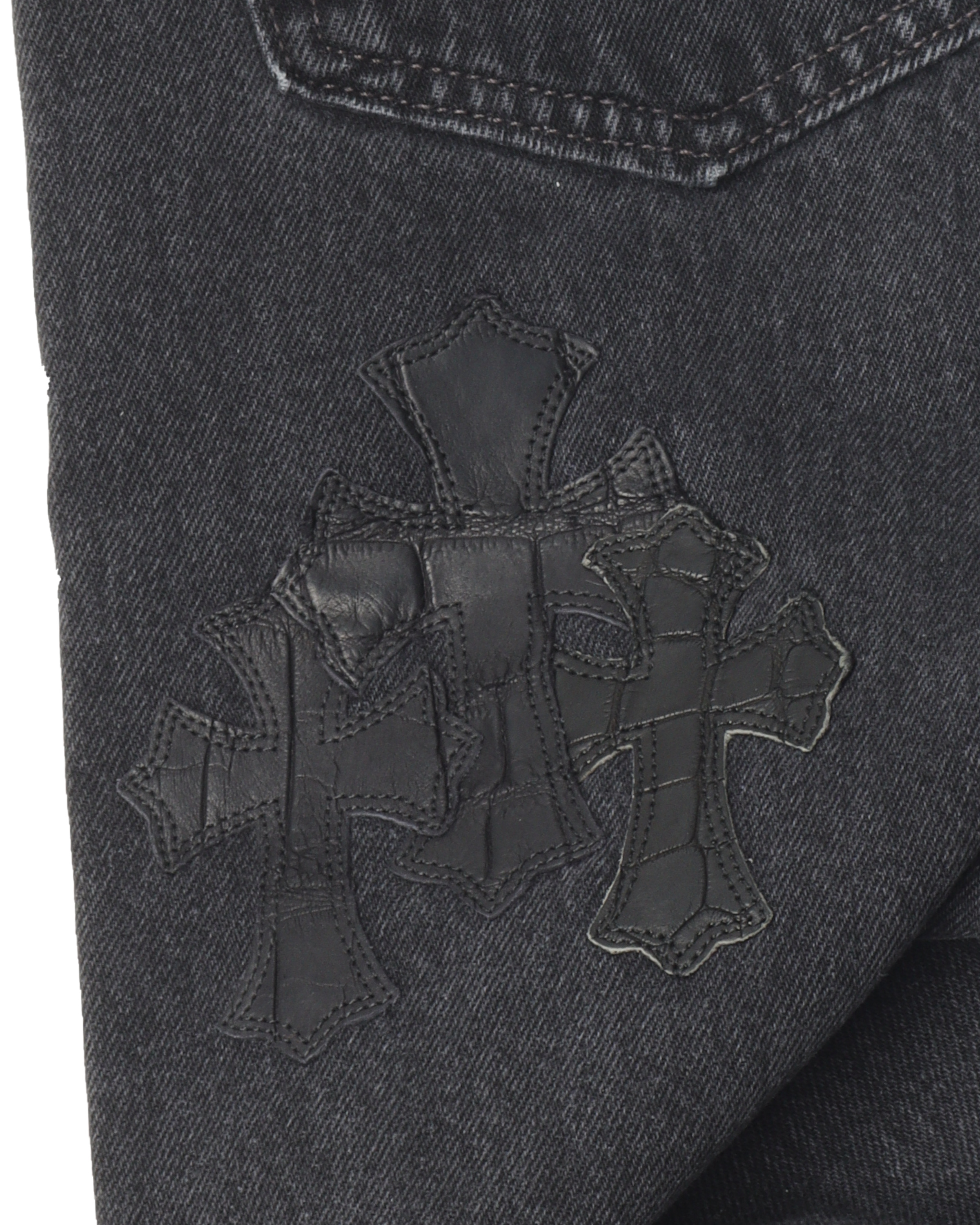 Chrome Hearts Jeans Levi's Alligator Black Cross Patch Denim