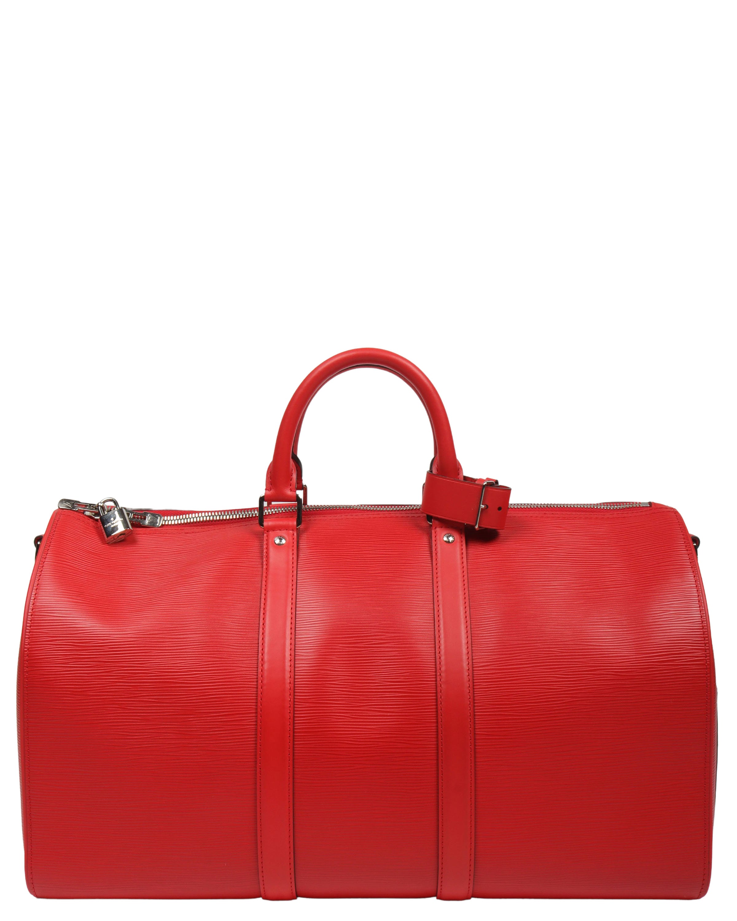 RARE* Louis Vuitton x Supreme Red Epi Leather Keepall 45 Travel