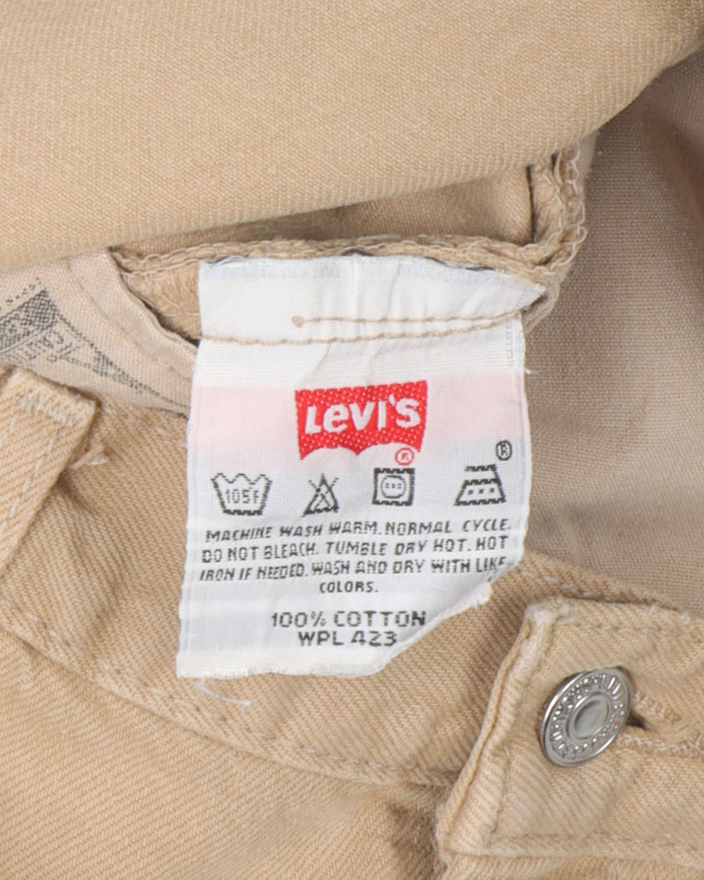 Released Hem Levi's 501 Beige Jeans