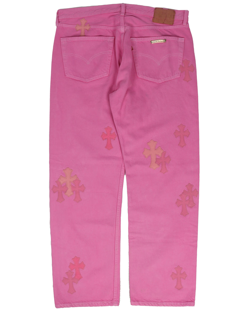 Levi's Cross Patch Denim Sex Records Neon Pink