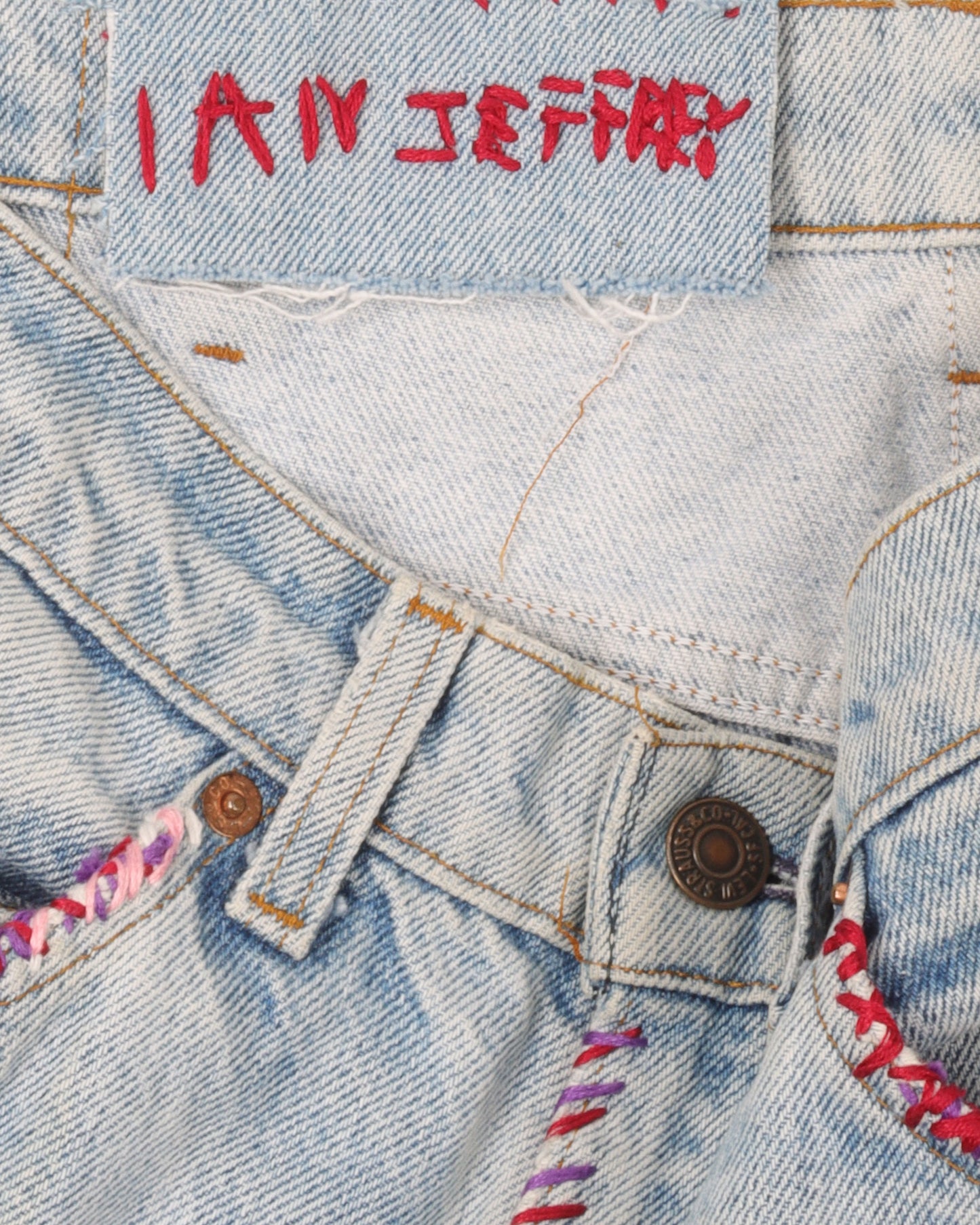 Ian Jeffrey Custom Patchwork Flared Levi's 517 Jeans