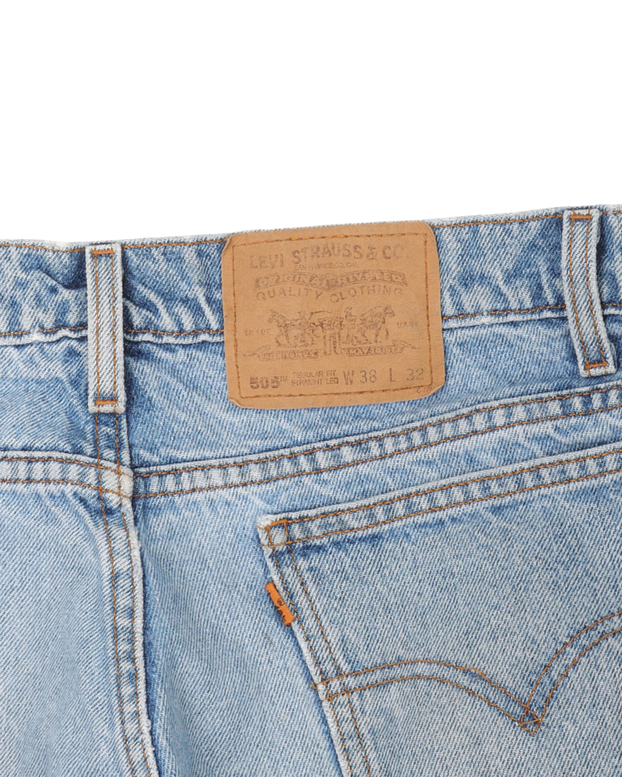 Levi 505 Orange Tab Jeans