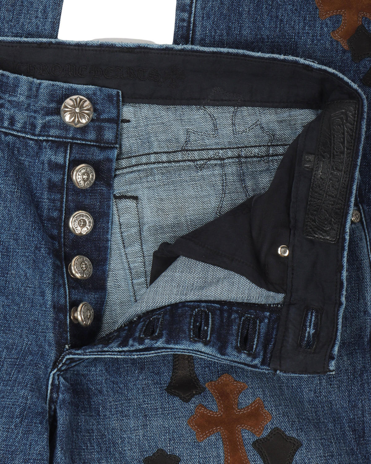 Denim w/ 35 Cross Patches