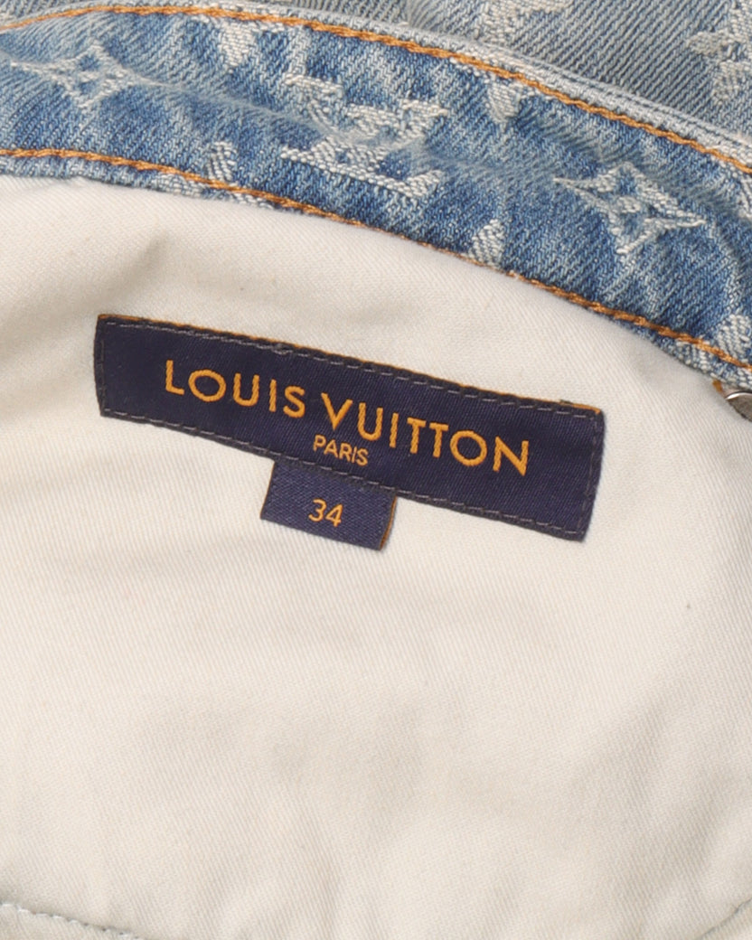 Shop Louis Vuitton 2023 SS Printed Pants Monogram Denim Cotton