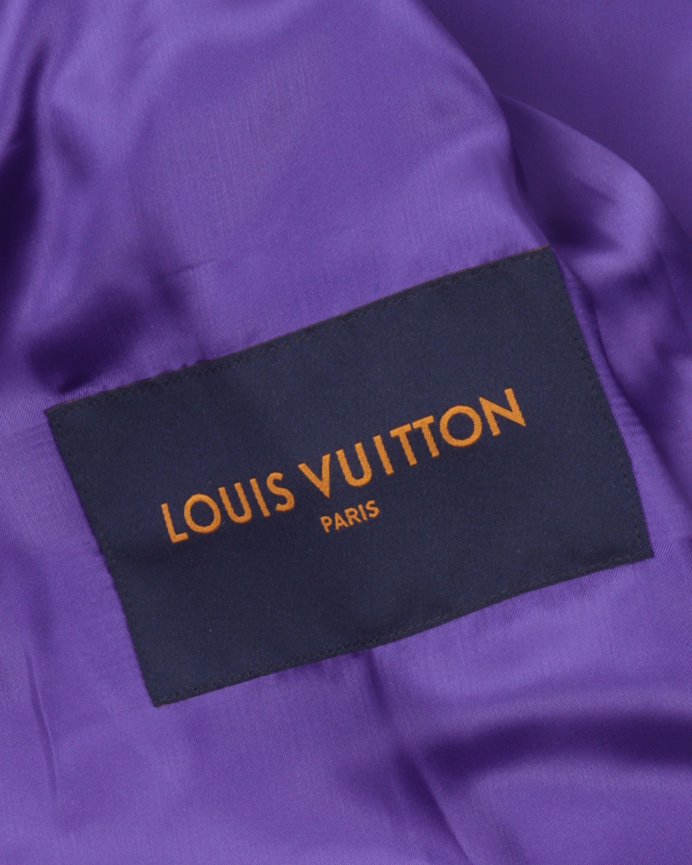 L-V Louis Vuitton Multi Patch Purpel Varsity Jacket - Sale