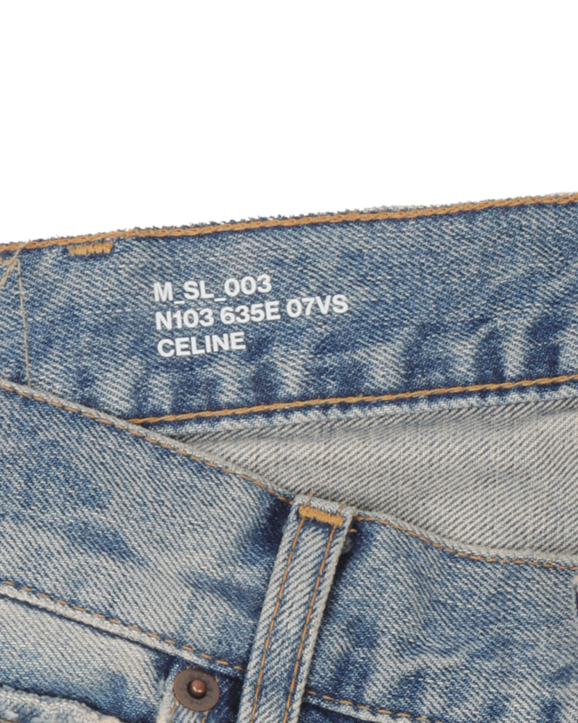 Raw Hem Light Wash Jeans